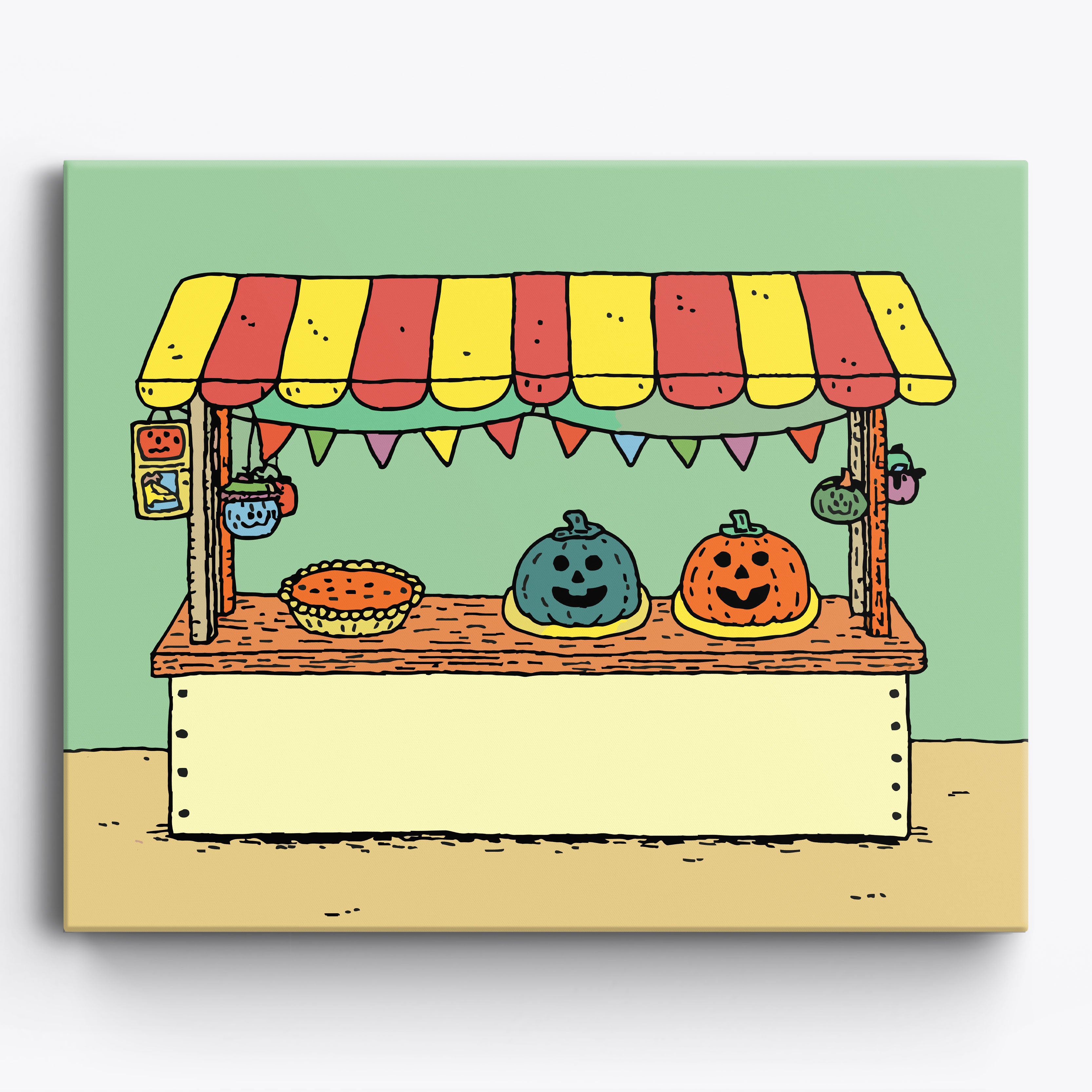 Pumpkin Pennant Scene No Frame / 50x40cm