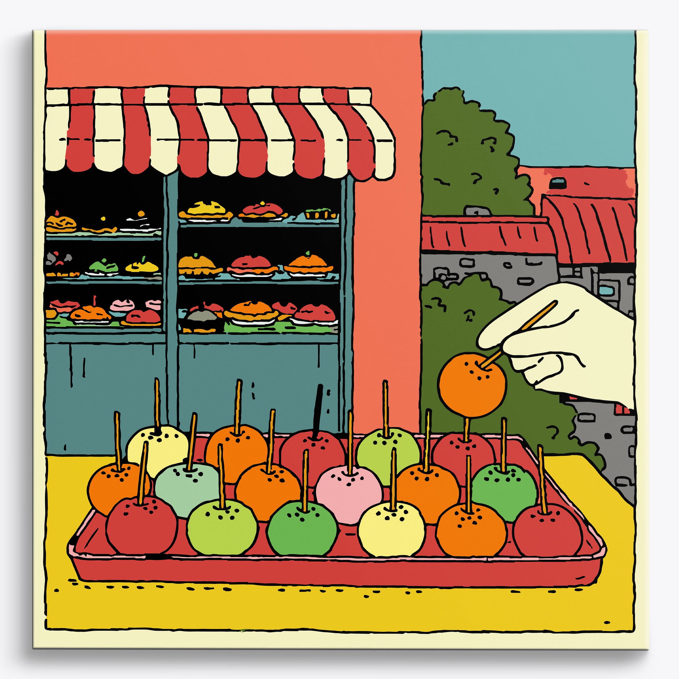 Candied Bakery Scene No Frame / 40x40cm