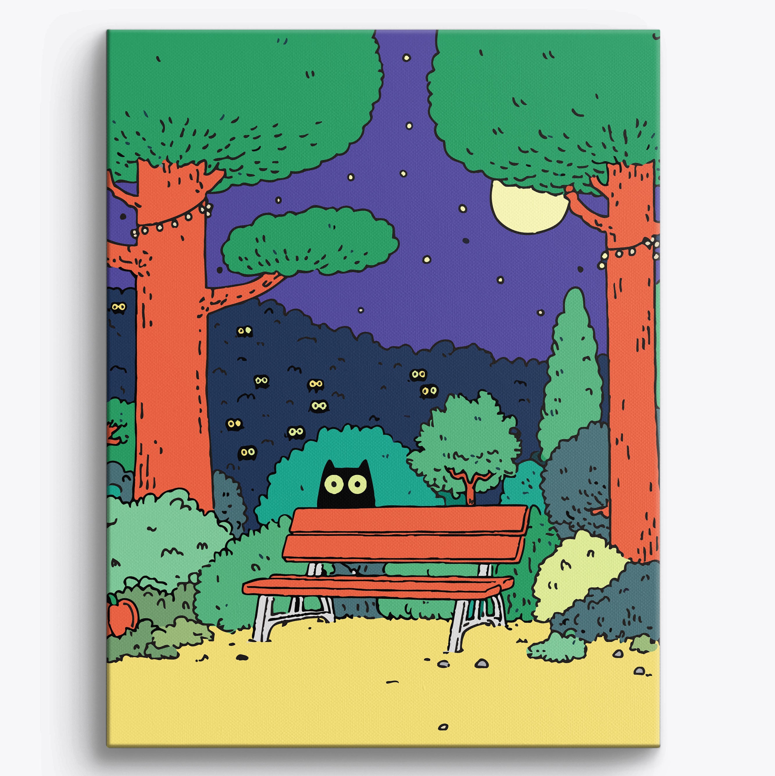 Owl Glow No Frame / 40x50cm