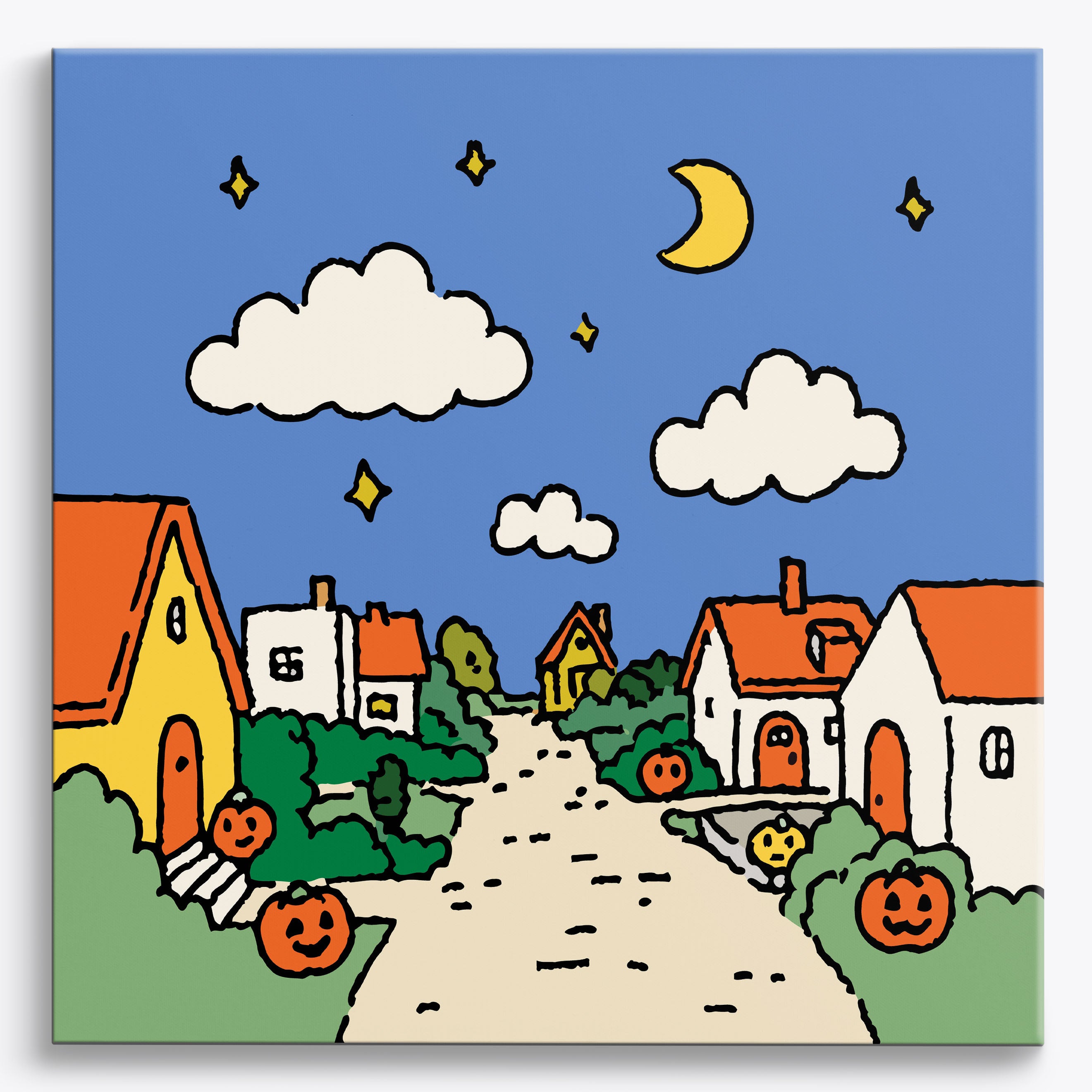 Crooked Crescent Street No Frame / 40x40cm