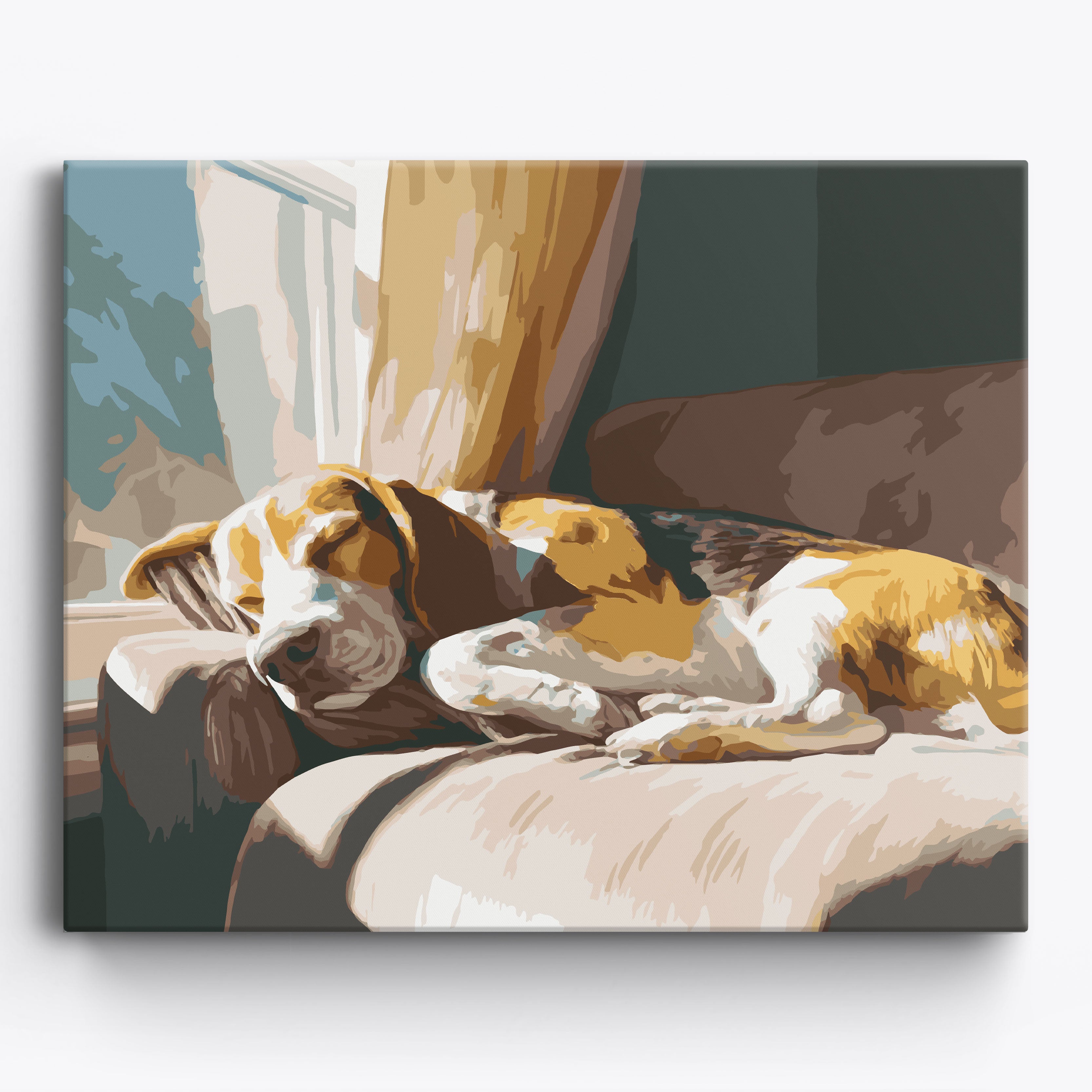 Sleepy Beagle Framed / 50x40cm