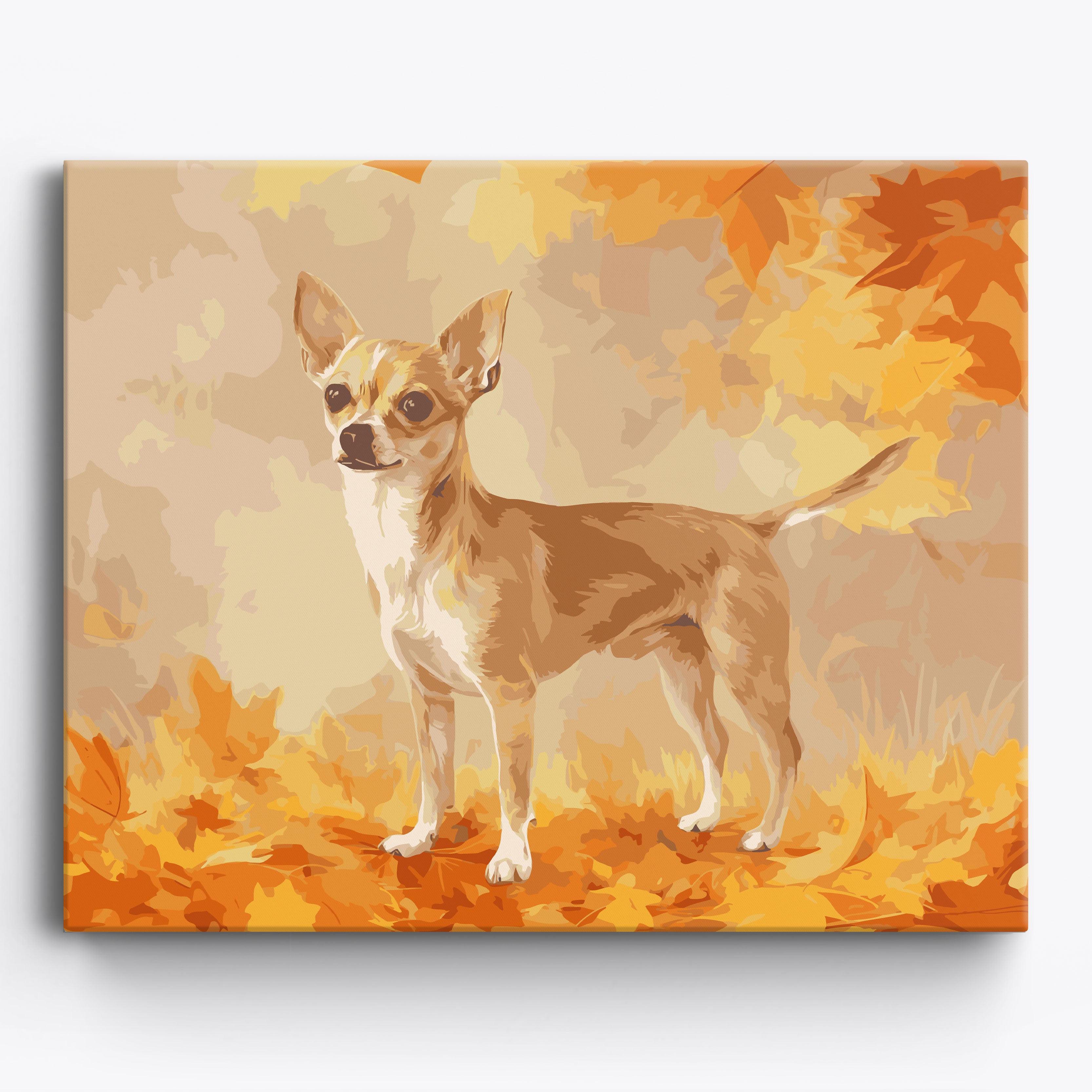 Chihuahua Autumn Framed / 50x40cm