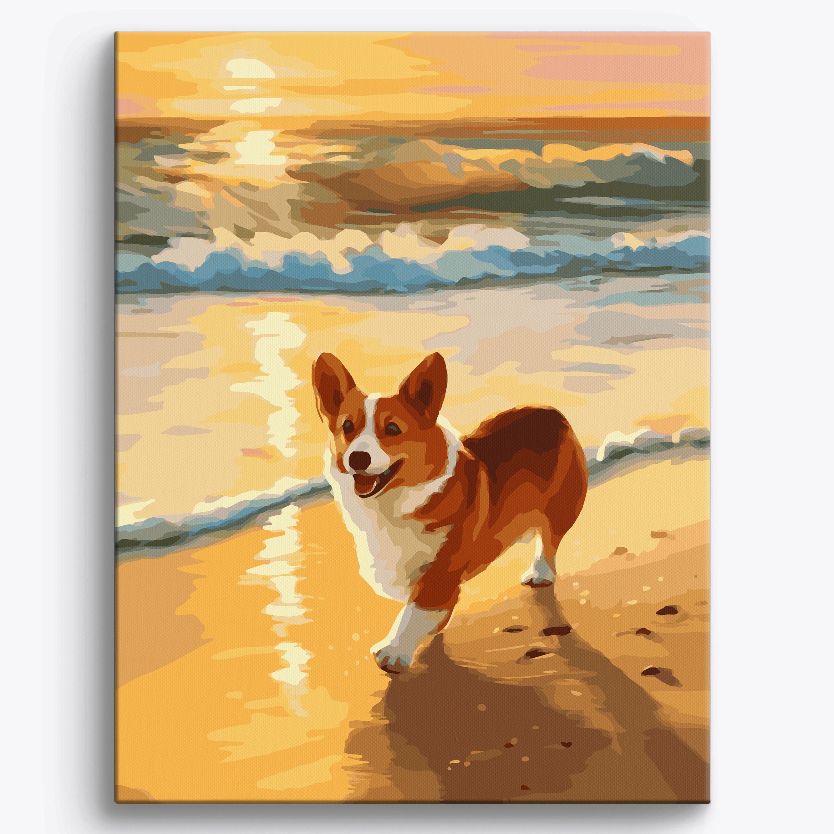 Corgi Coast No Frame / 40x50cm