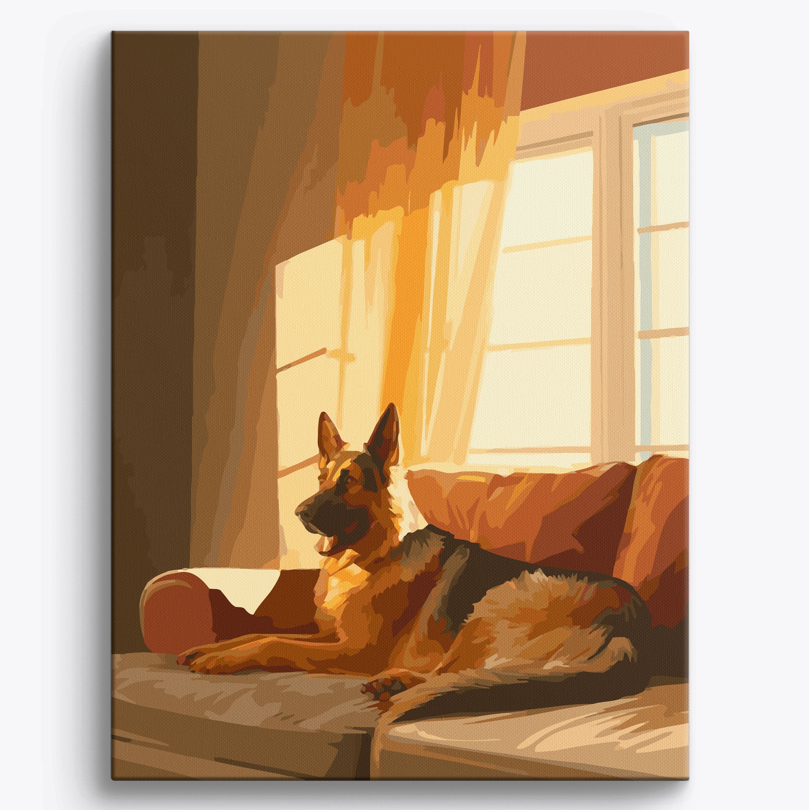 German Shepherd Shadows No Frame / 40x50cm