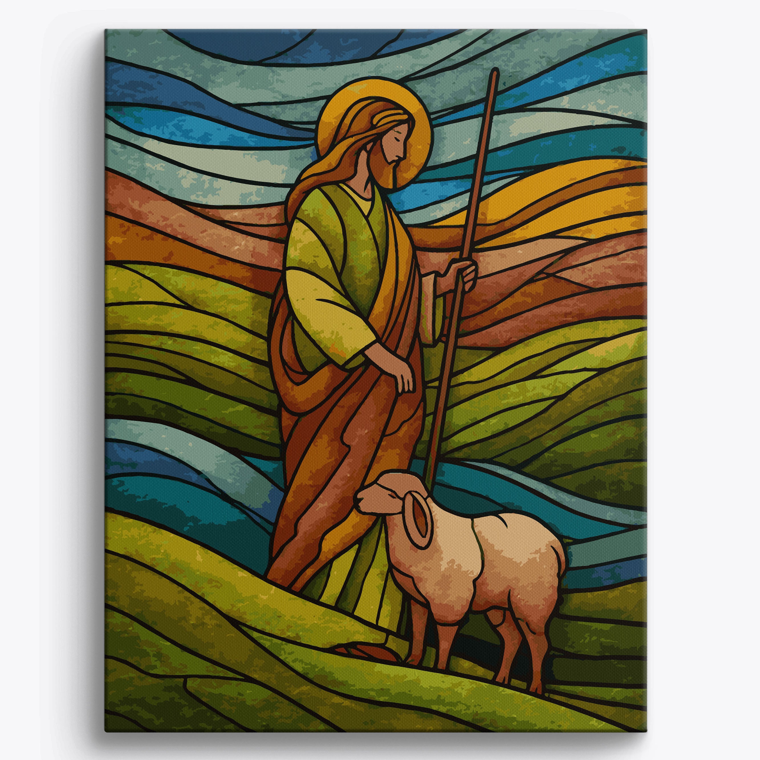 Glass Shepherd Framed / 40x50cm