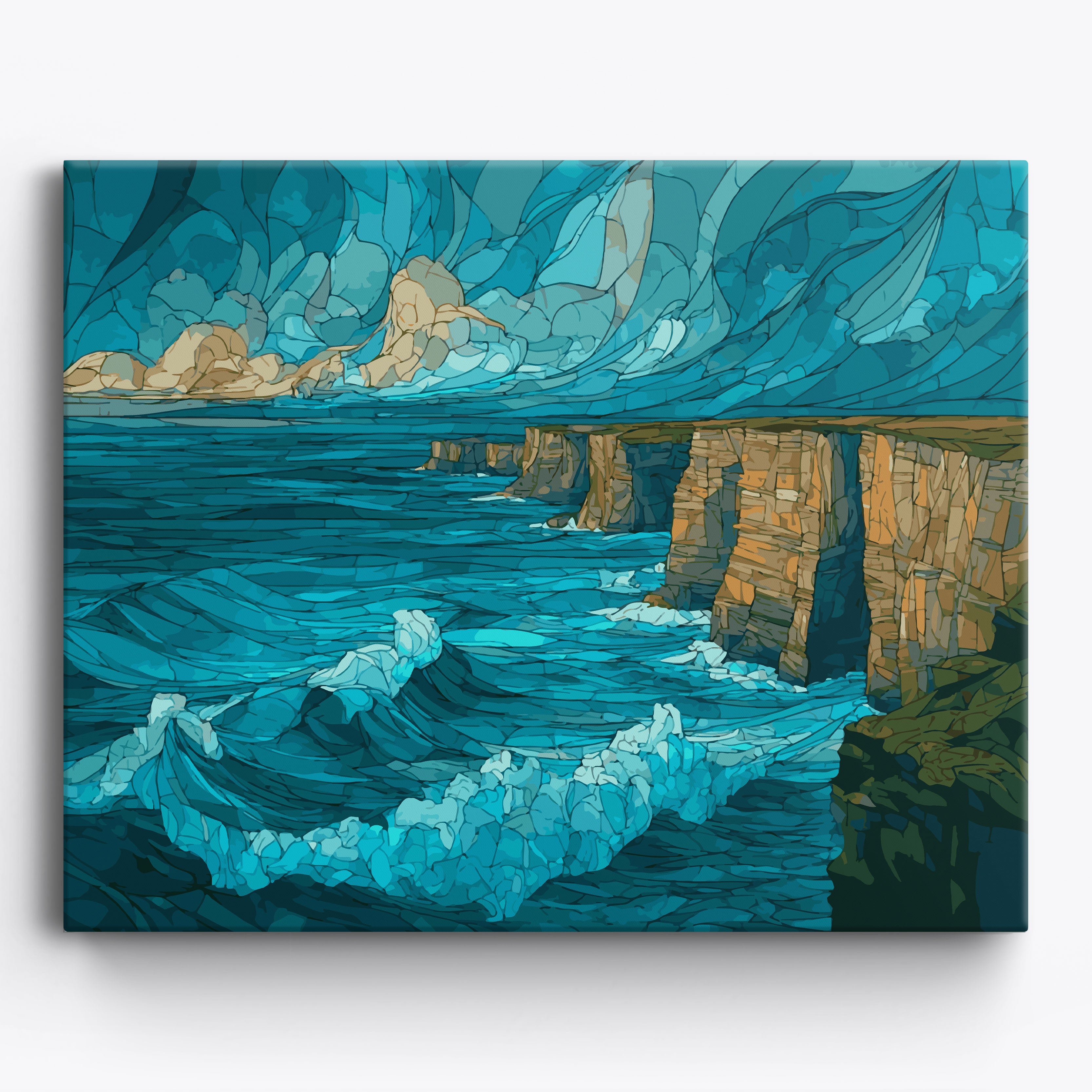 Crashing Waves of Glass No Frame / 50x40cm