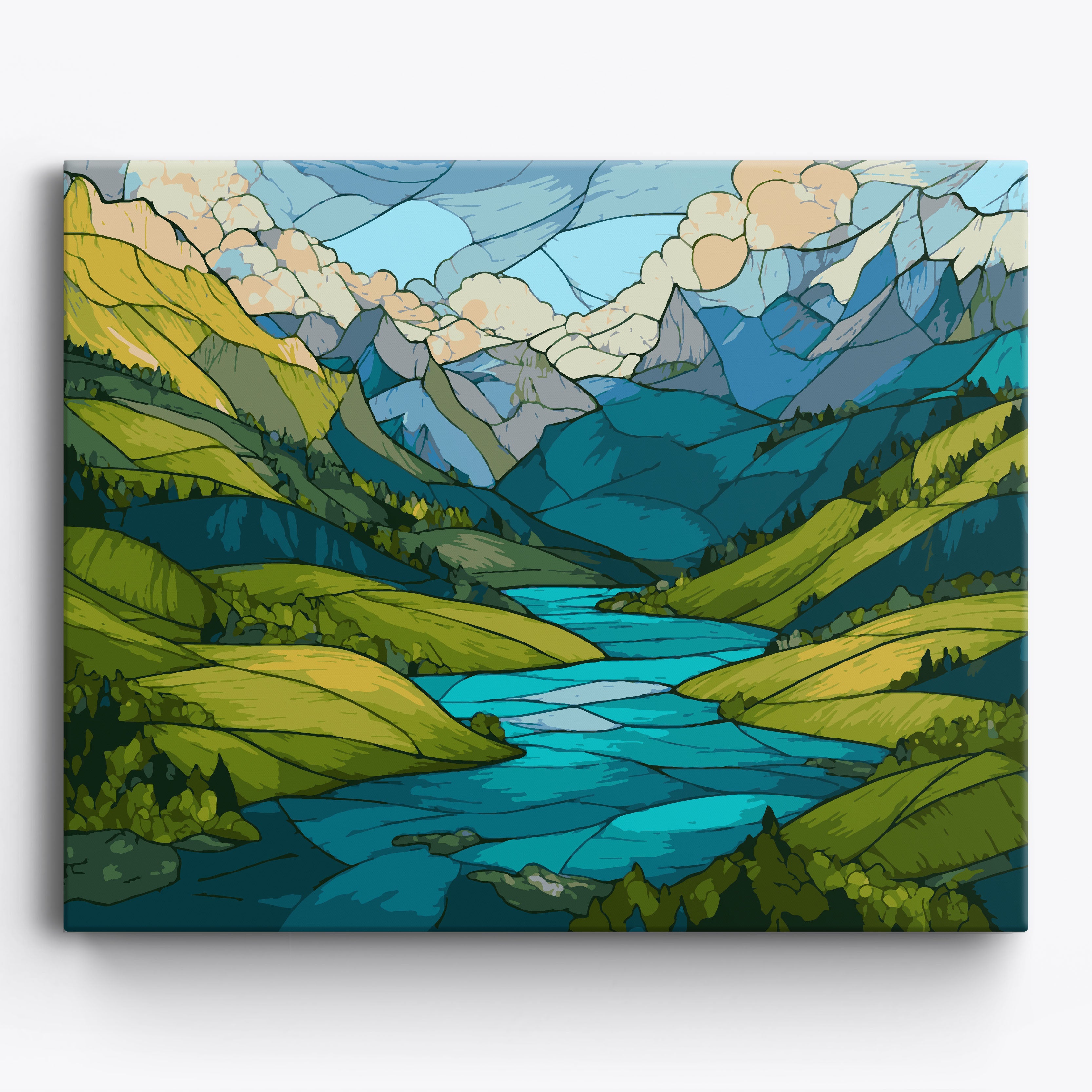 Geometric Valley No Frame / 50x40cm