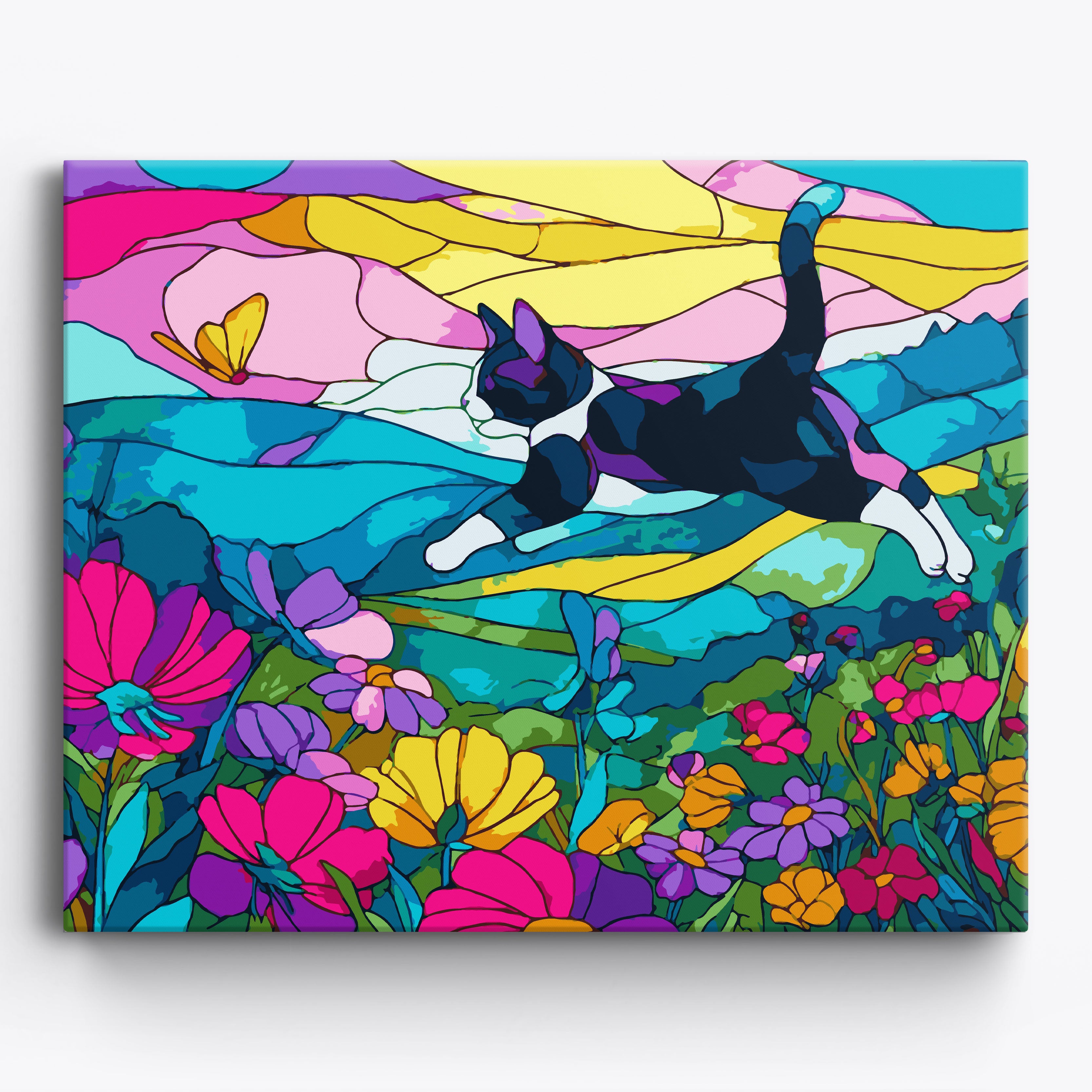 Playful Kitty Prisms No Frame / 50x40cm