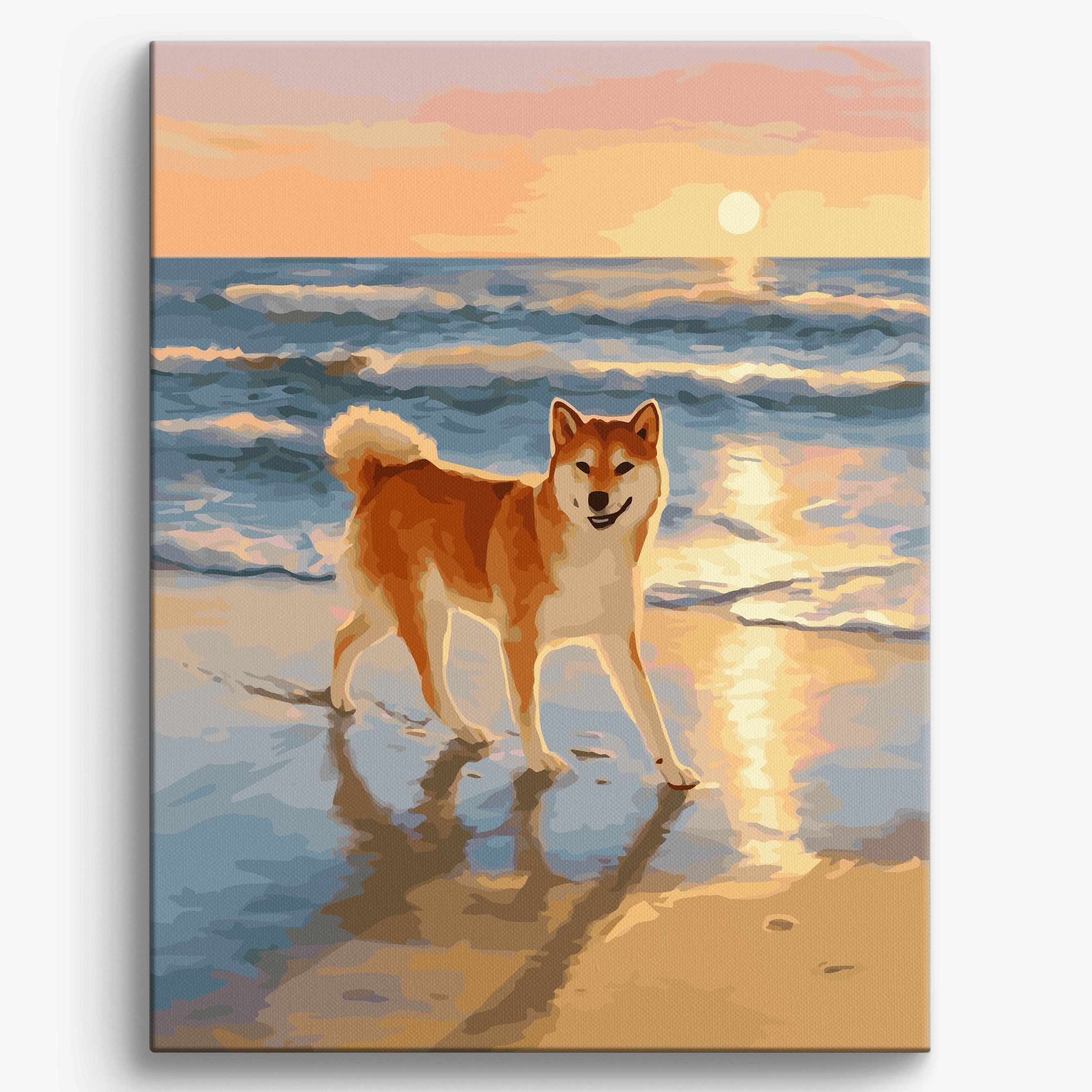 Sunset Shiba Shores Framed / 40x50cm