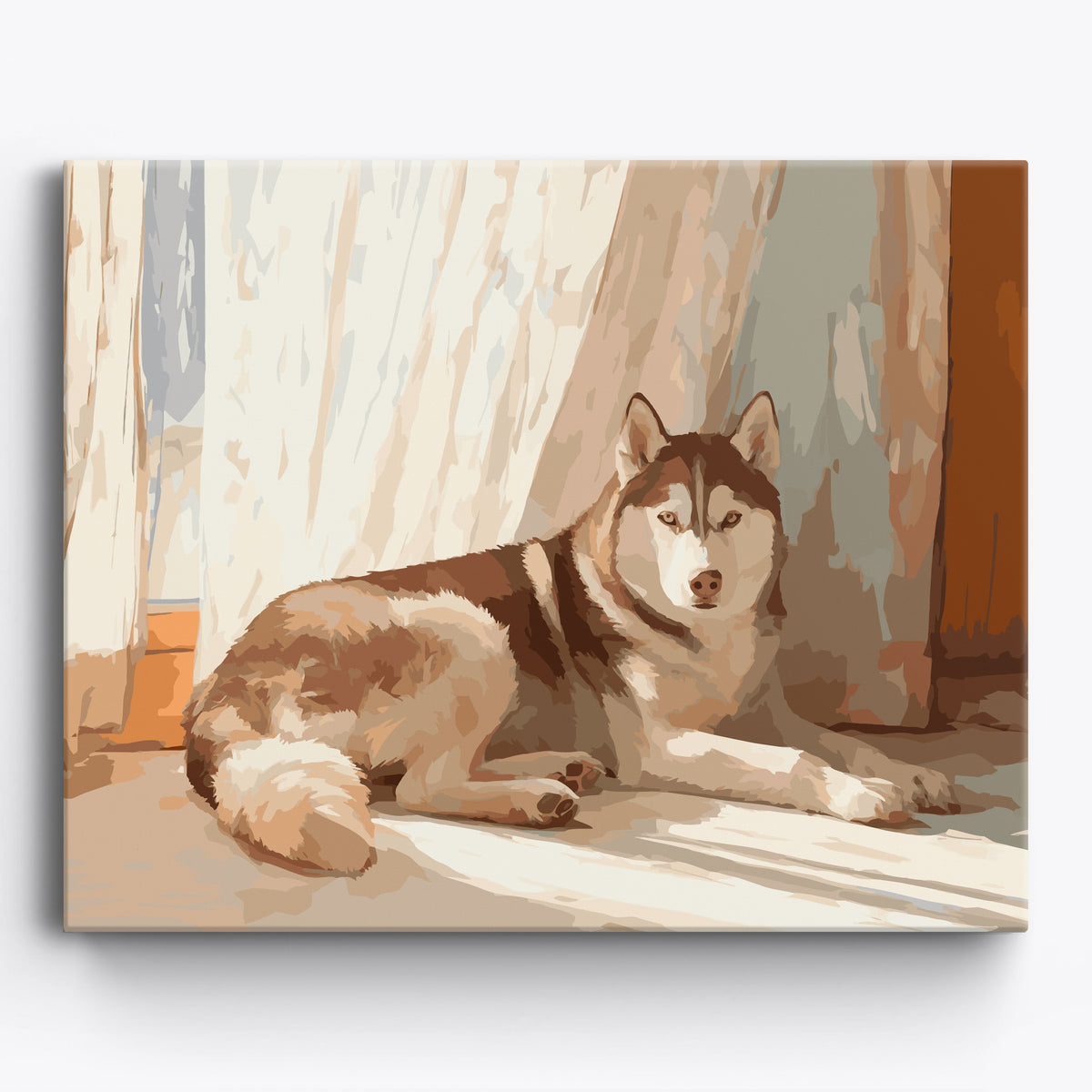 Siberian Husky Window | Paint by Numbers Kit by Craftoria