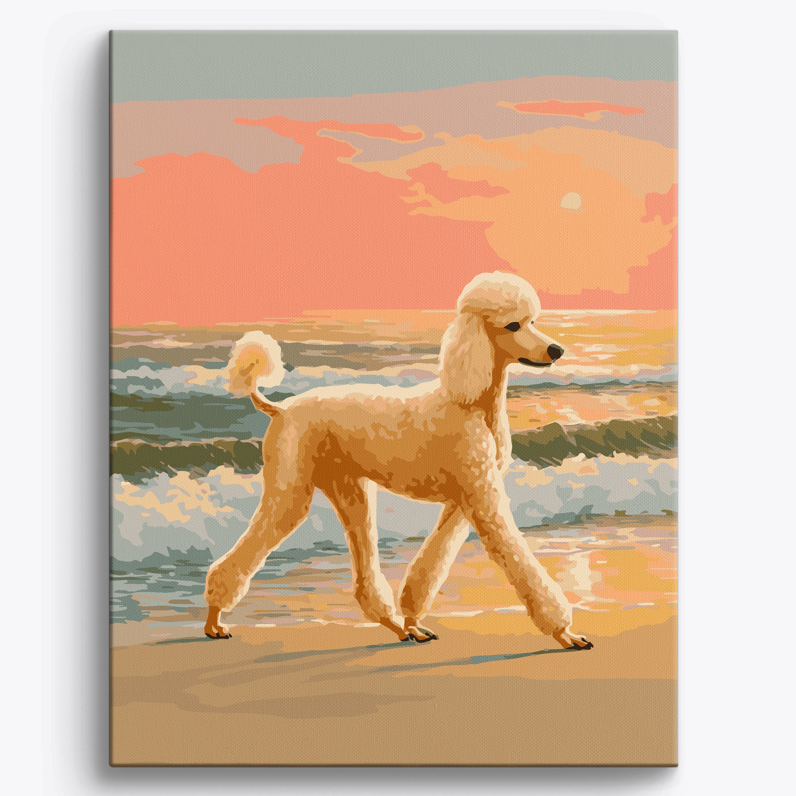 Sunset Poodle No Frame / 40x50cm