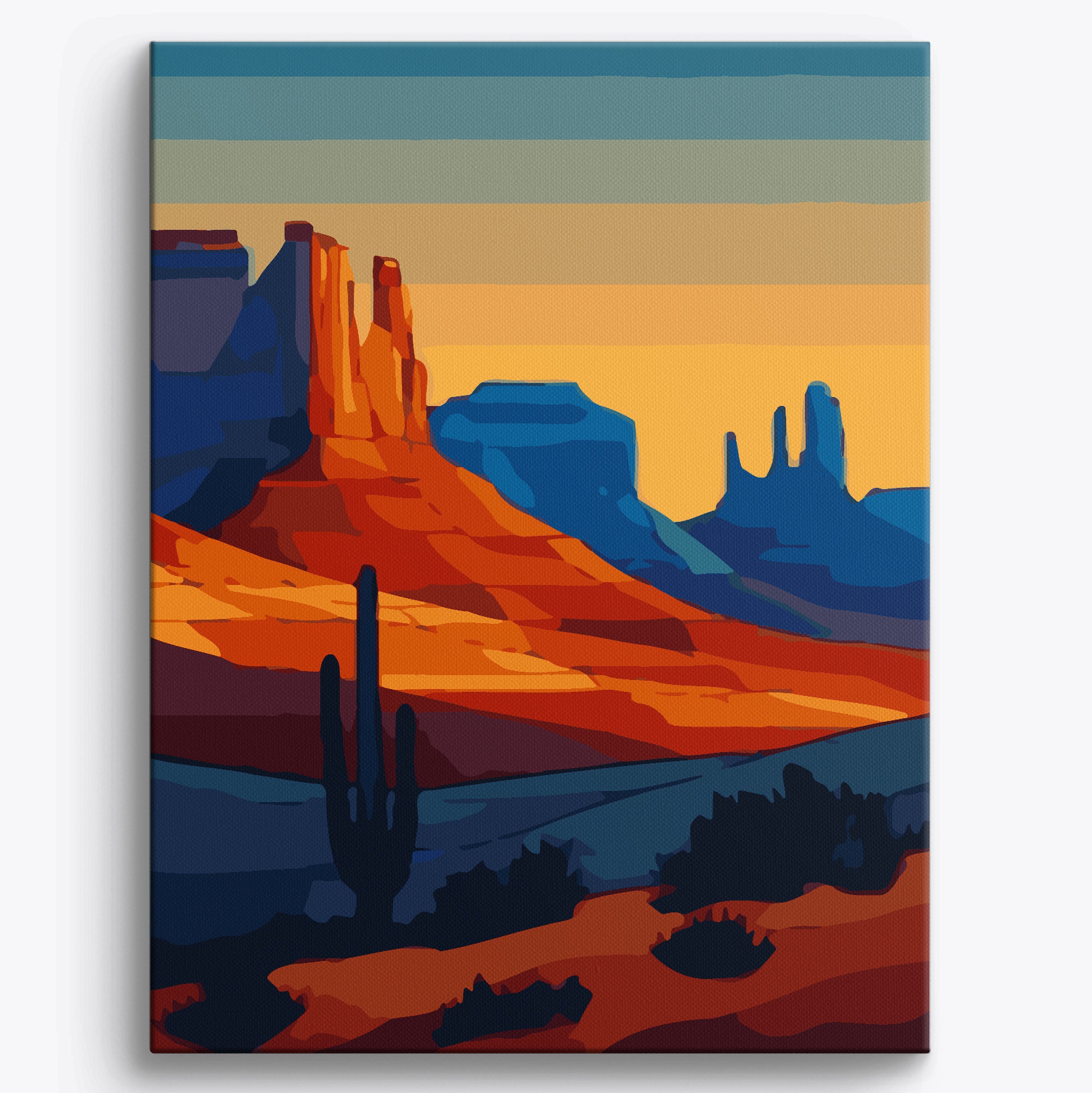 Geometric Desert Rays No Frame / 40x50cm