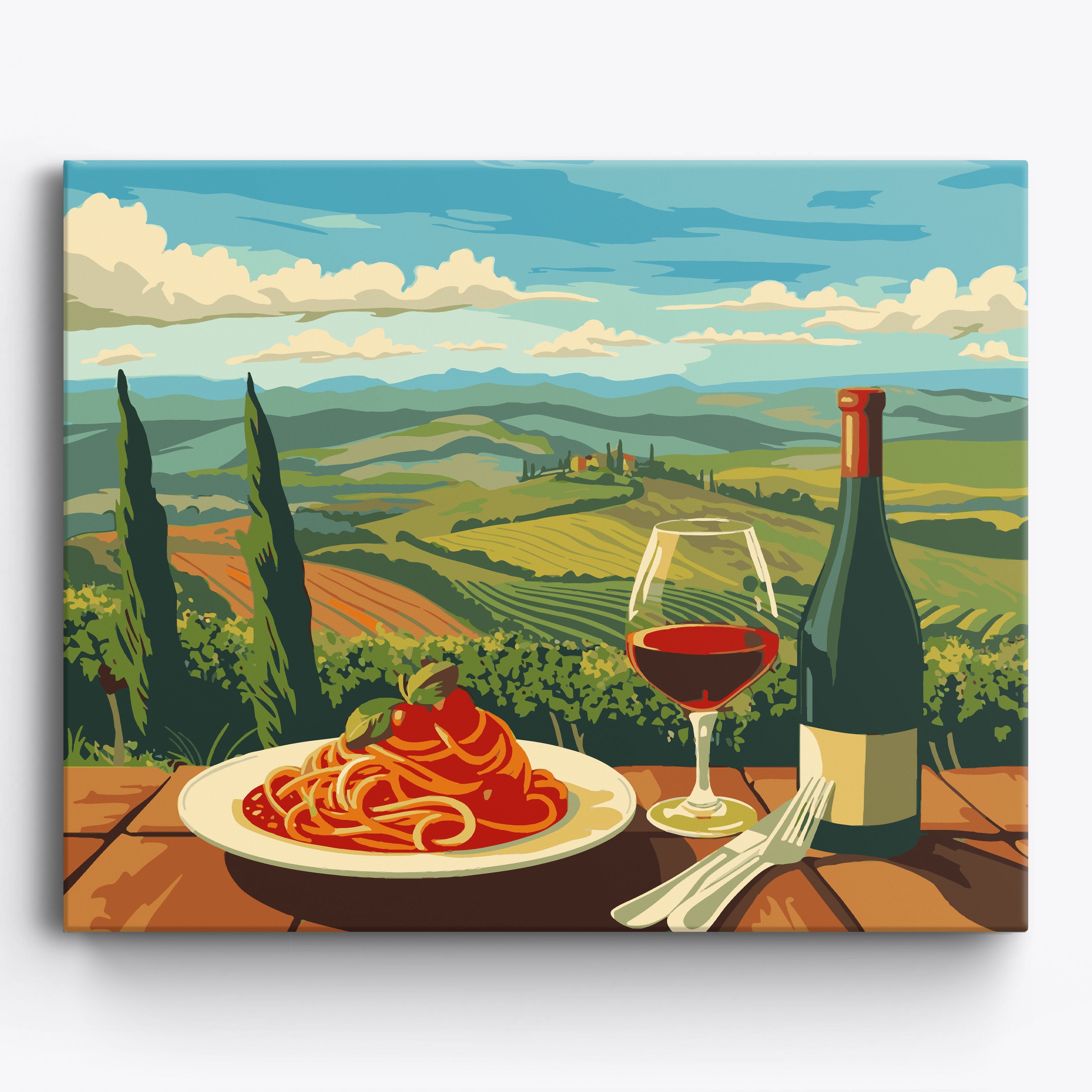 Tuscan Pasta and Wine