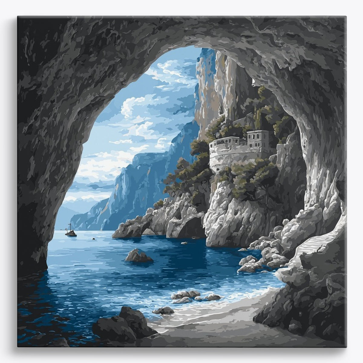 Grotto Cliff | Paint by Numbers Kit by Craftoria