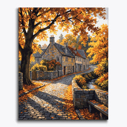 Autumn Village Scene