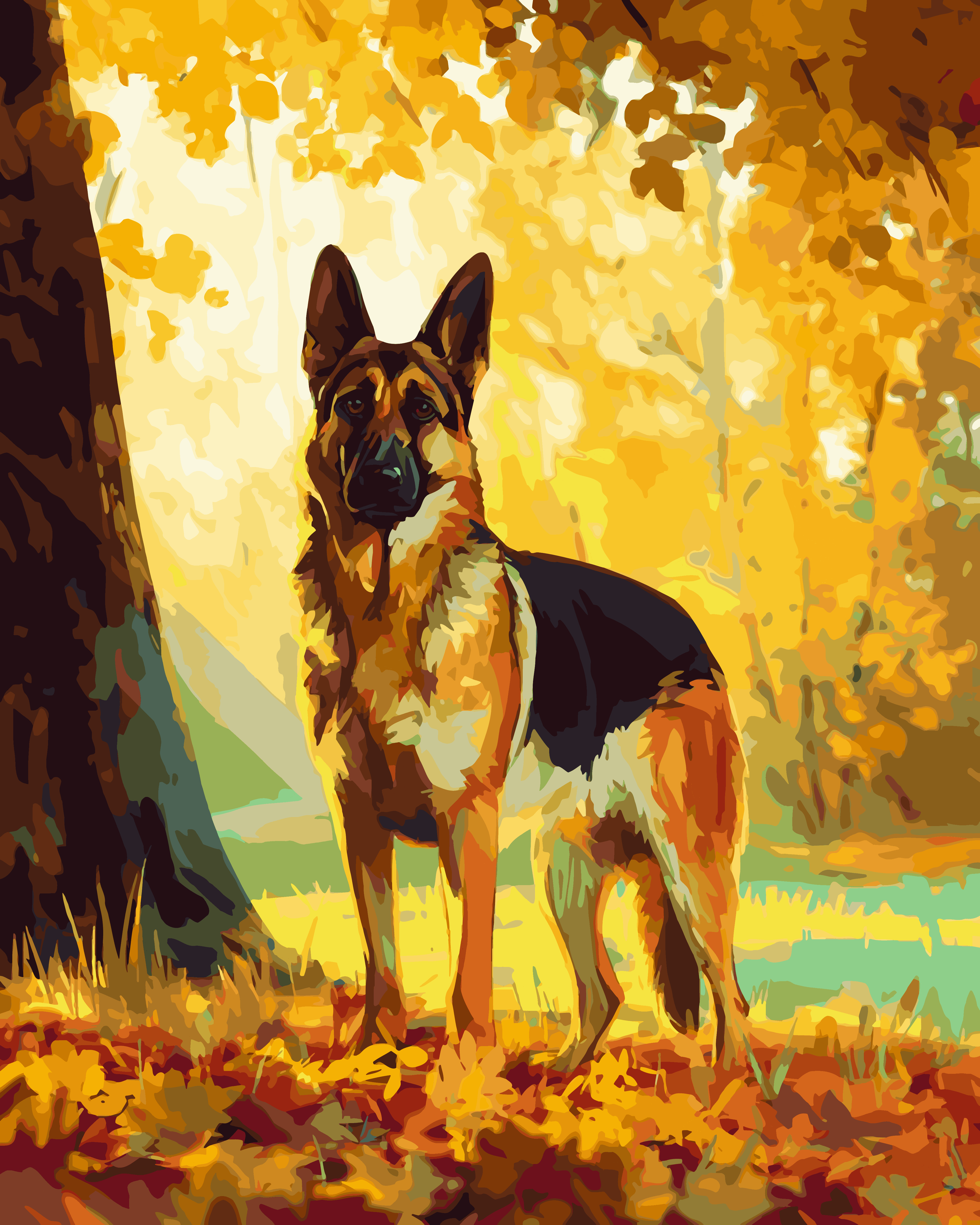 Autumn German Shepherd