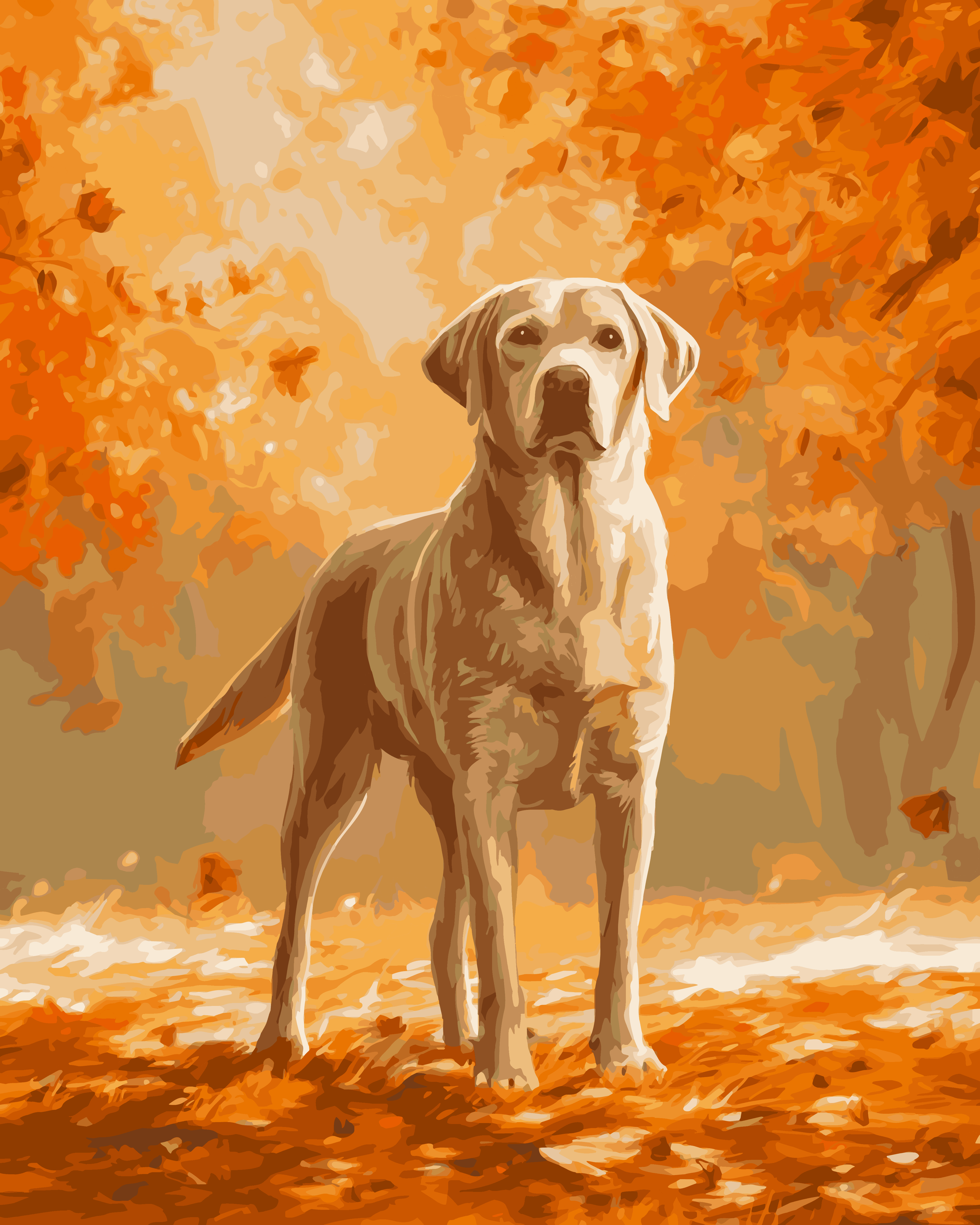 Leafy Labrador Retriever