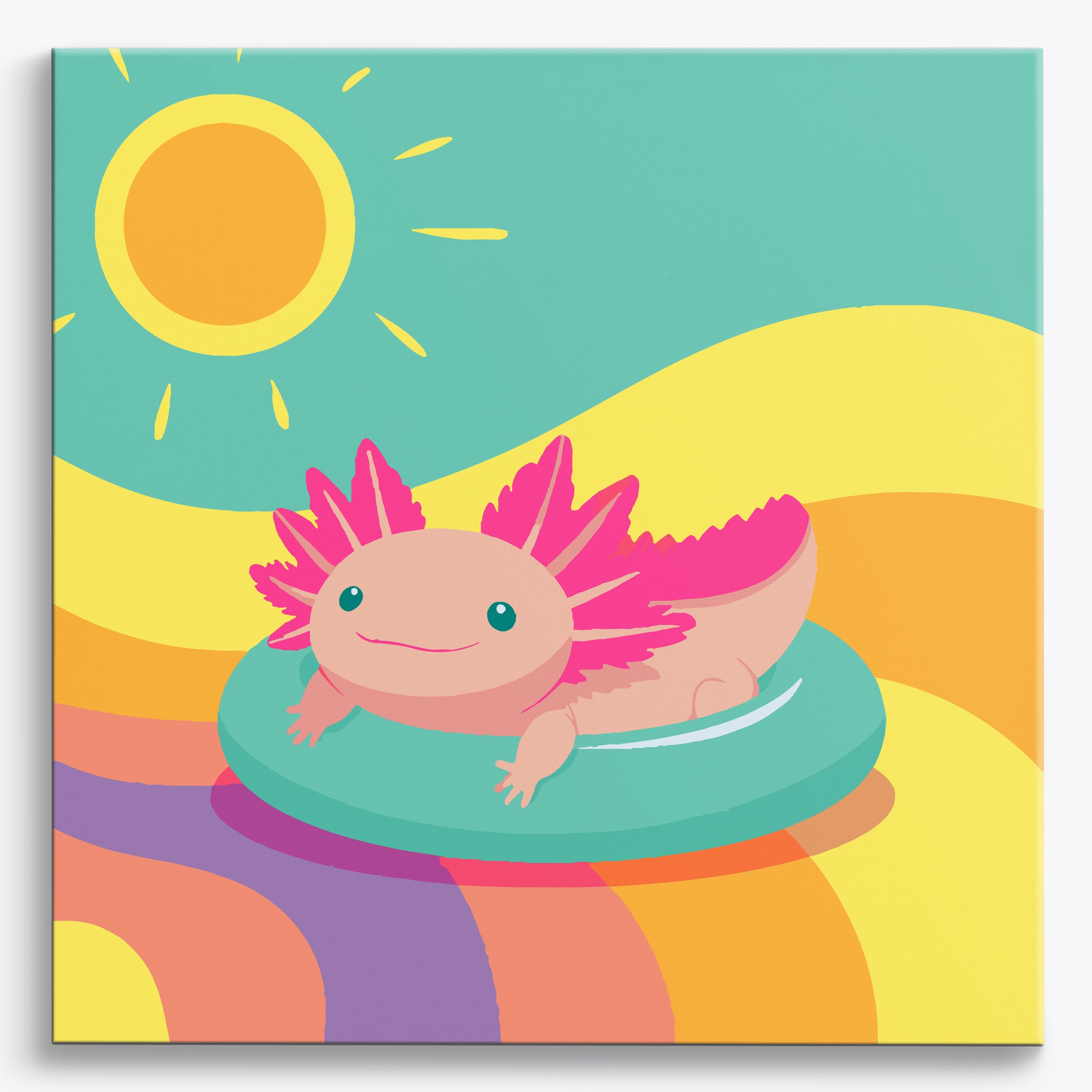 Axolotl Bliss No Frame / 40x40cm
