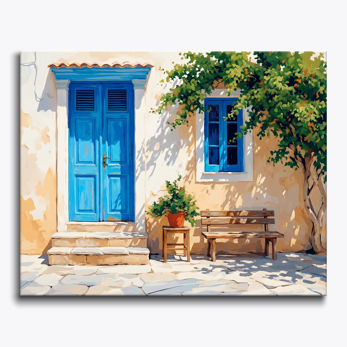 Blue Doorway Scene