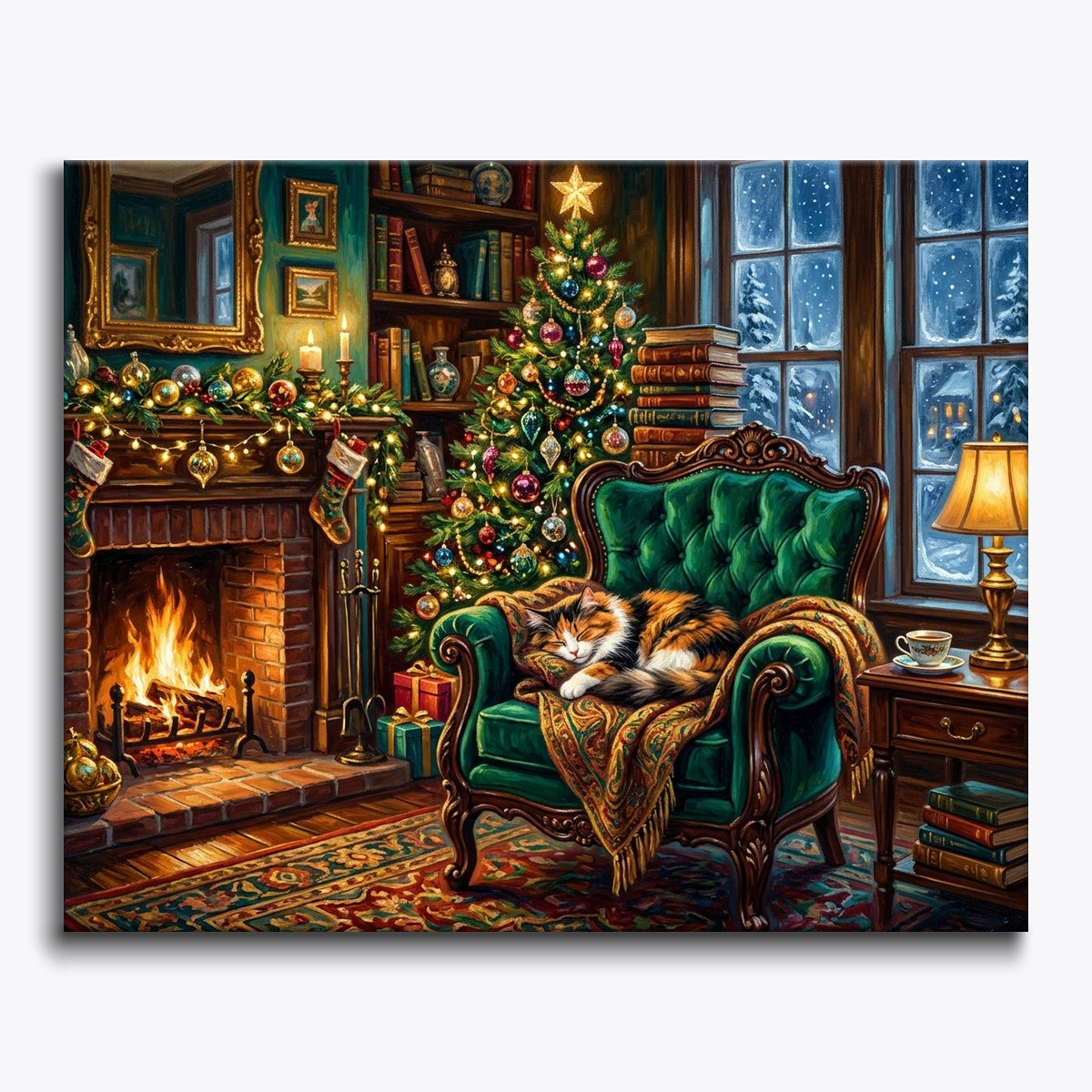 Calico Christmas Window