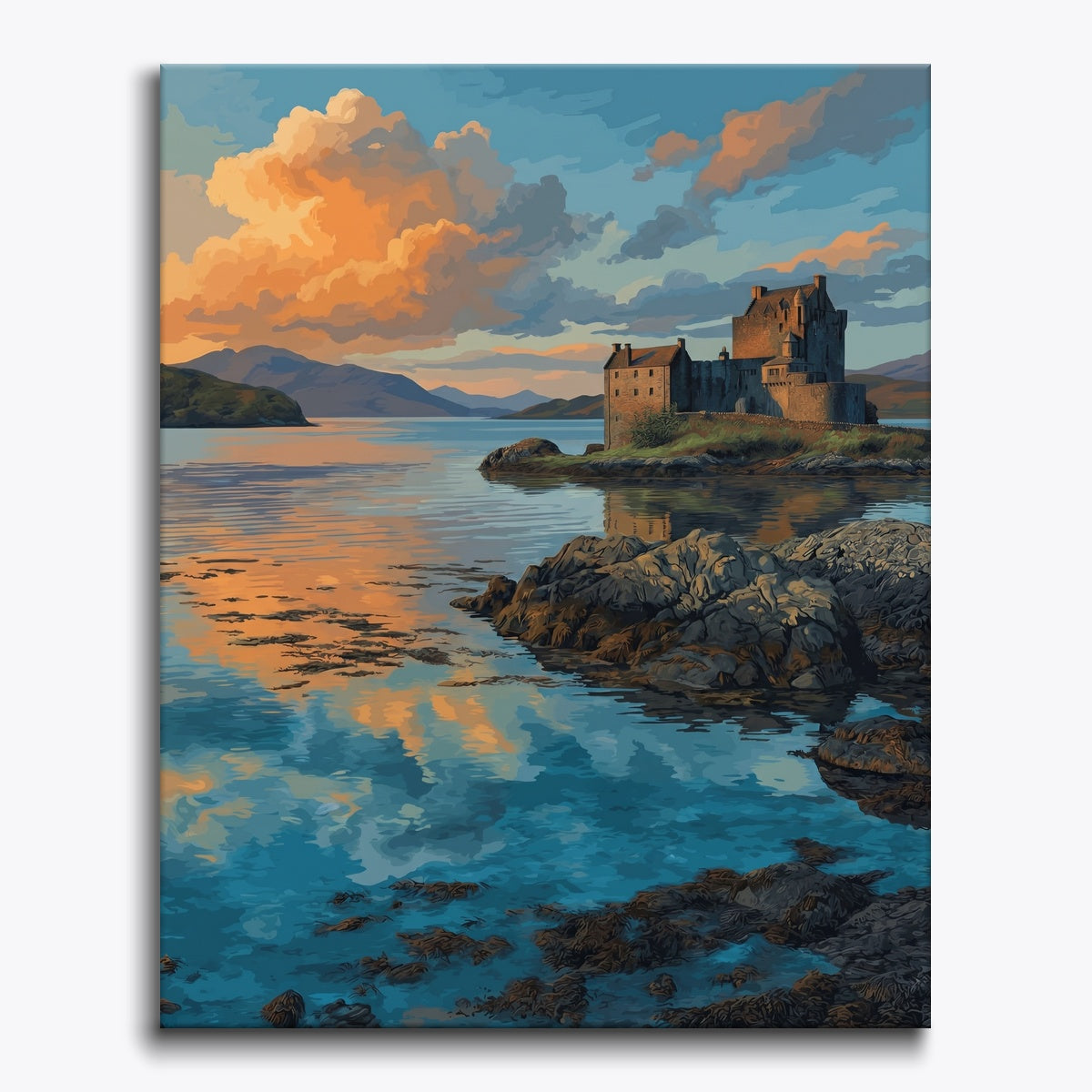 Castle Reflection Scene