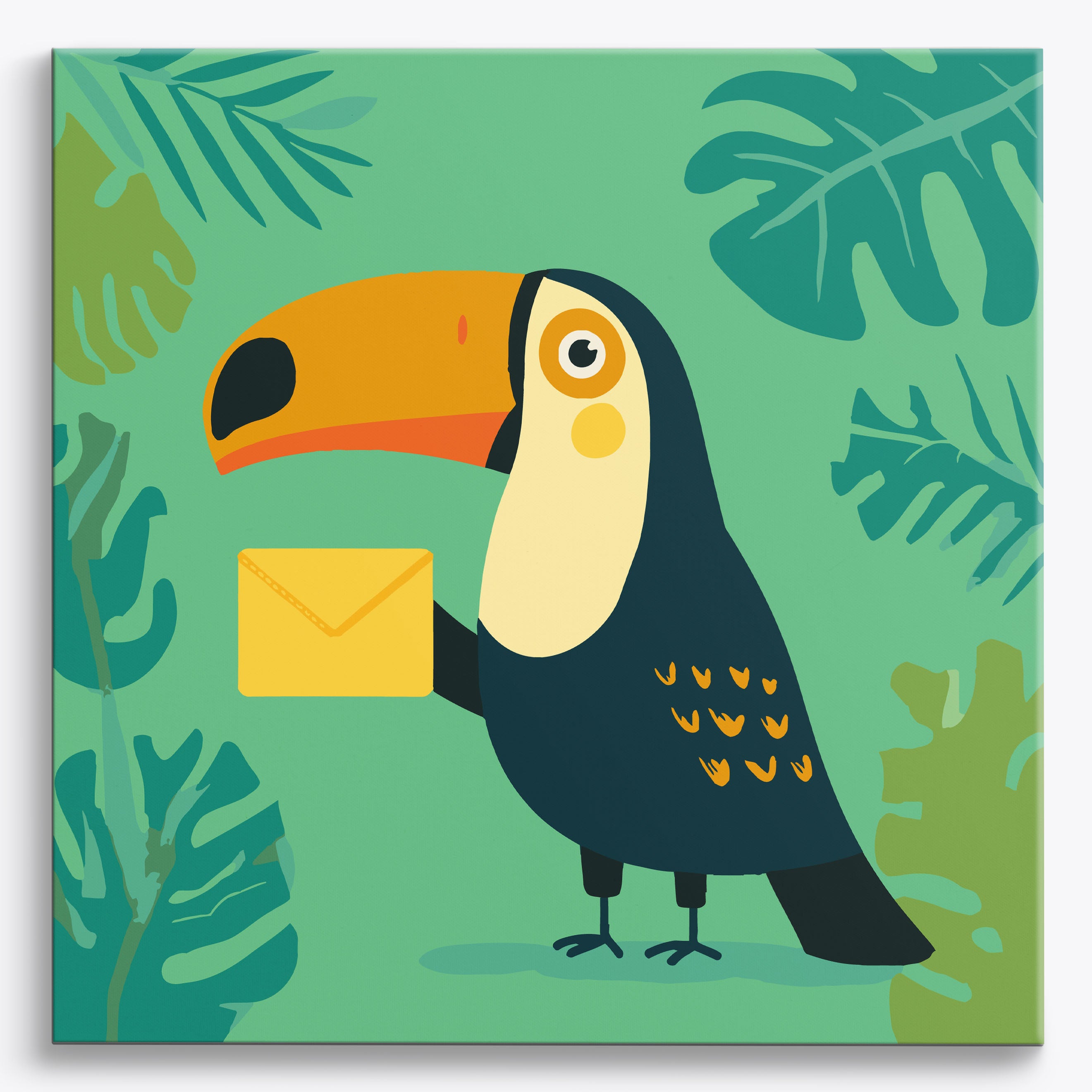 Cheery Toucan Scene No Frame / 40x40cm
