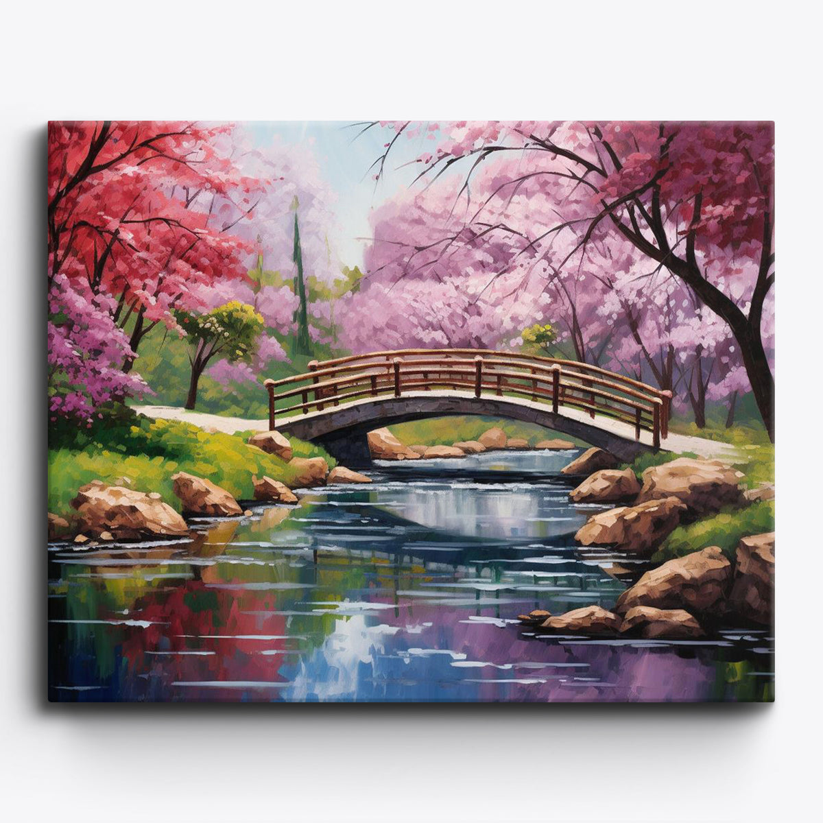 Cherry Blossom Bridge No 2 | Paint by Numbers Kit by Craftoria