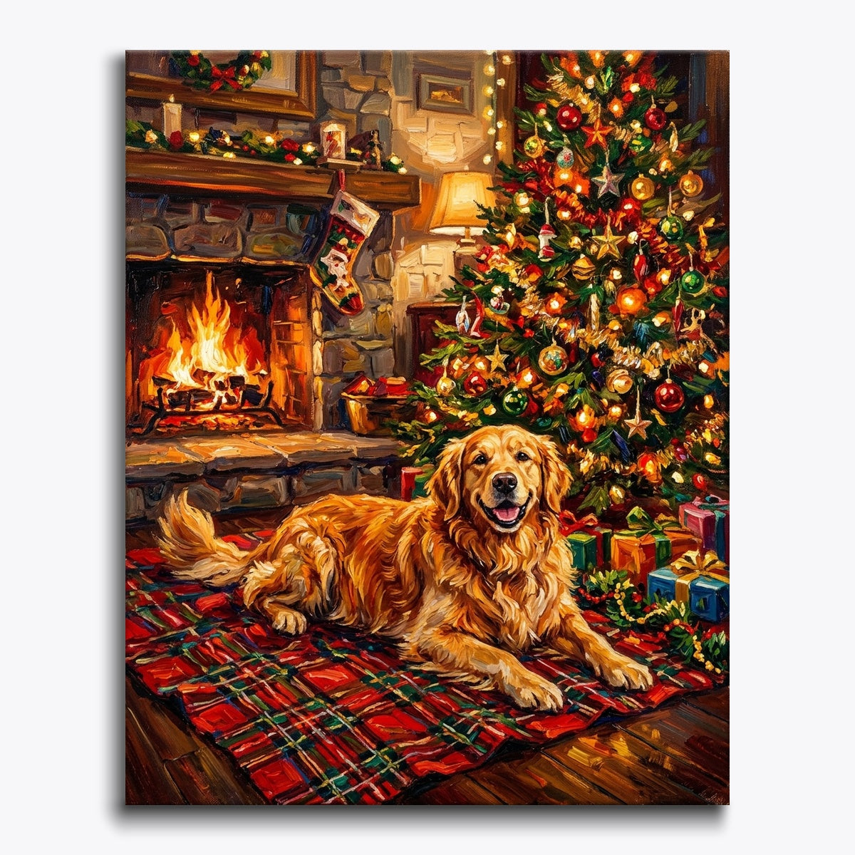 Christmas Golden Retriever