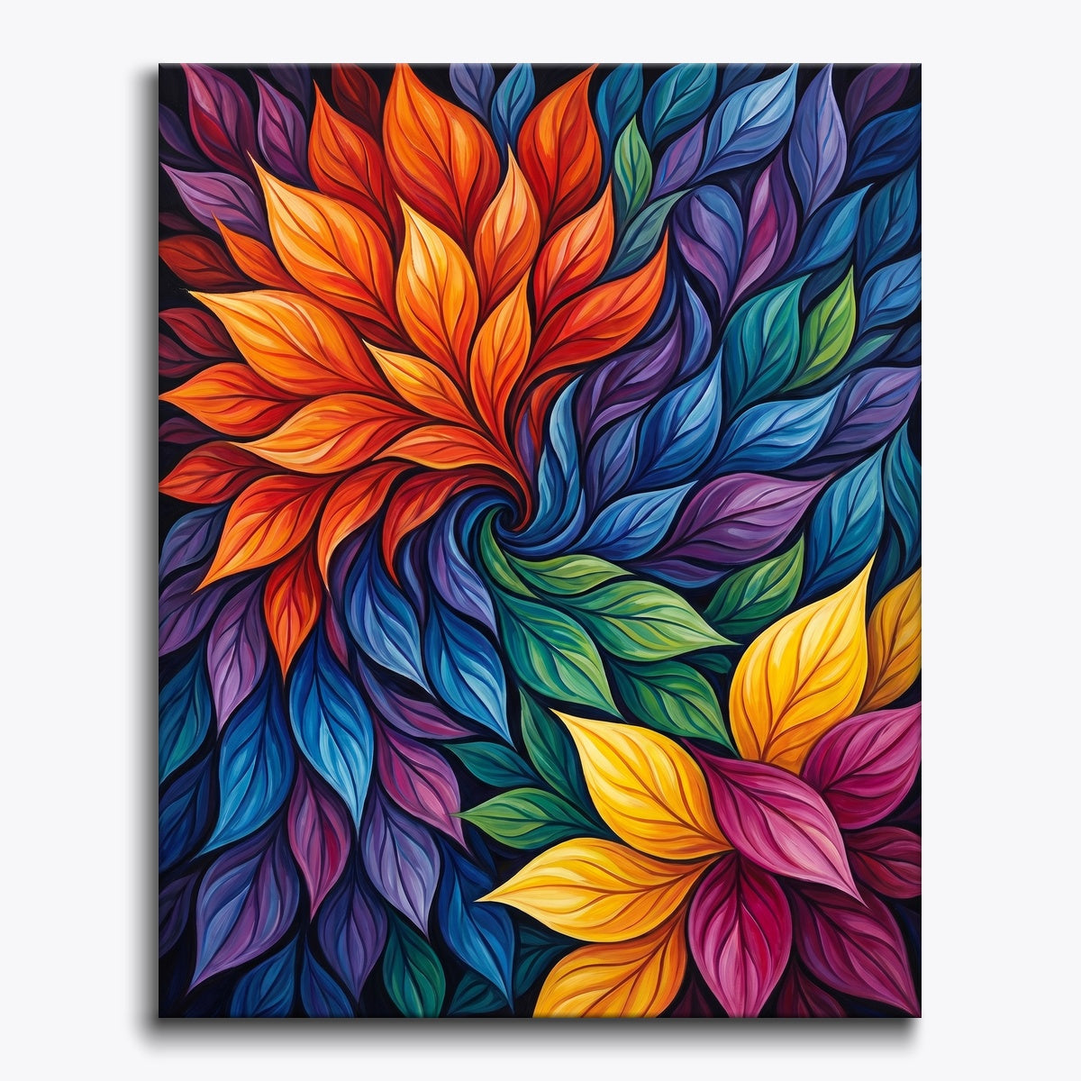 Colorful Leaf Swirl