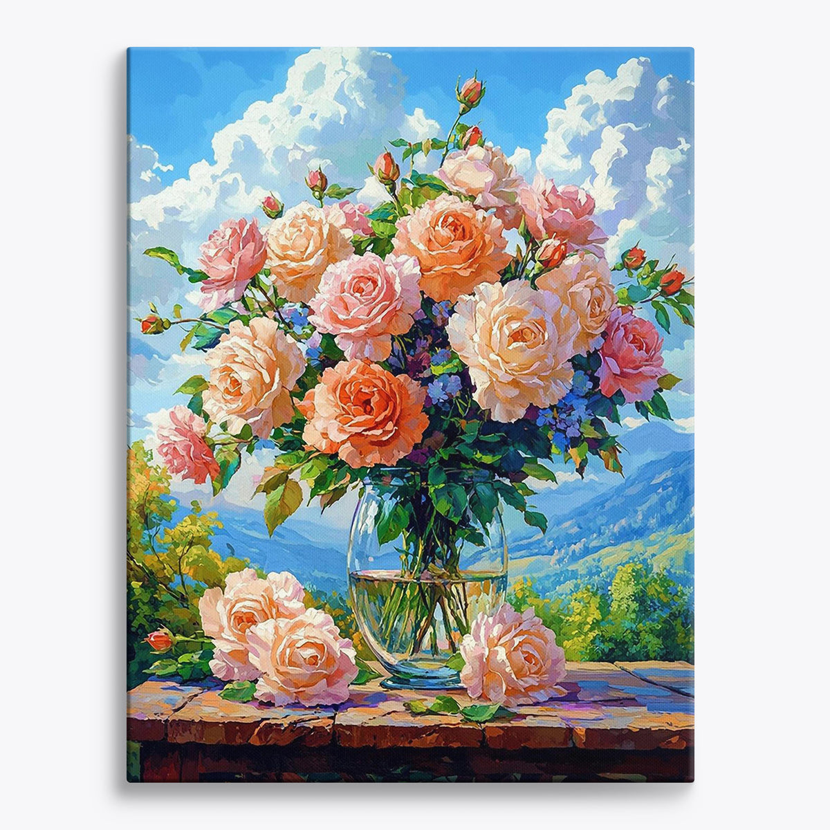 Colorful Roses | Paint by Numbers Kit by Craftoria
