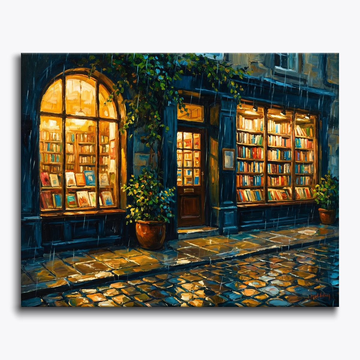 Cozy Bookstore Evening