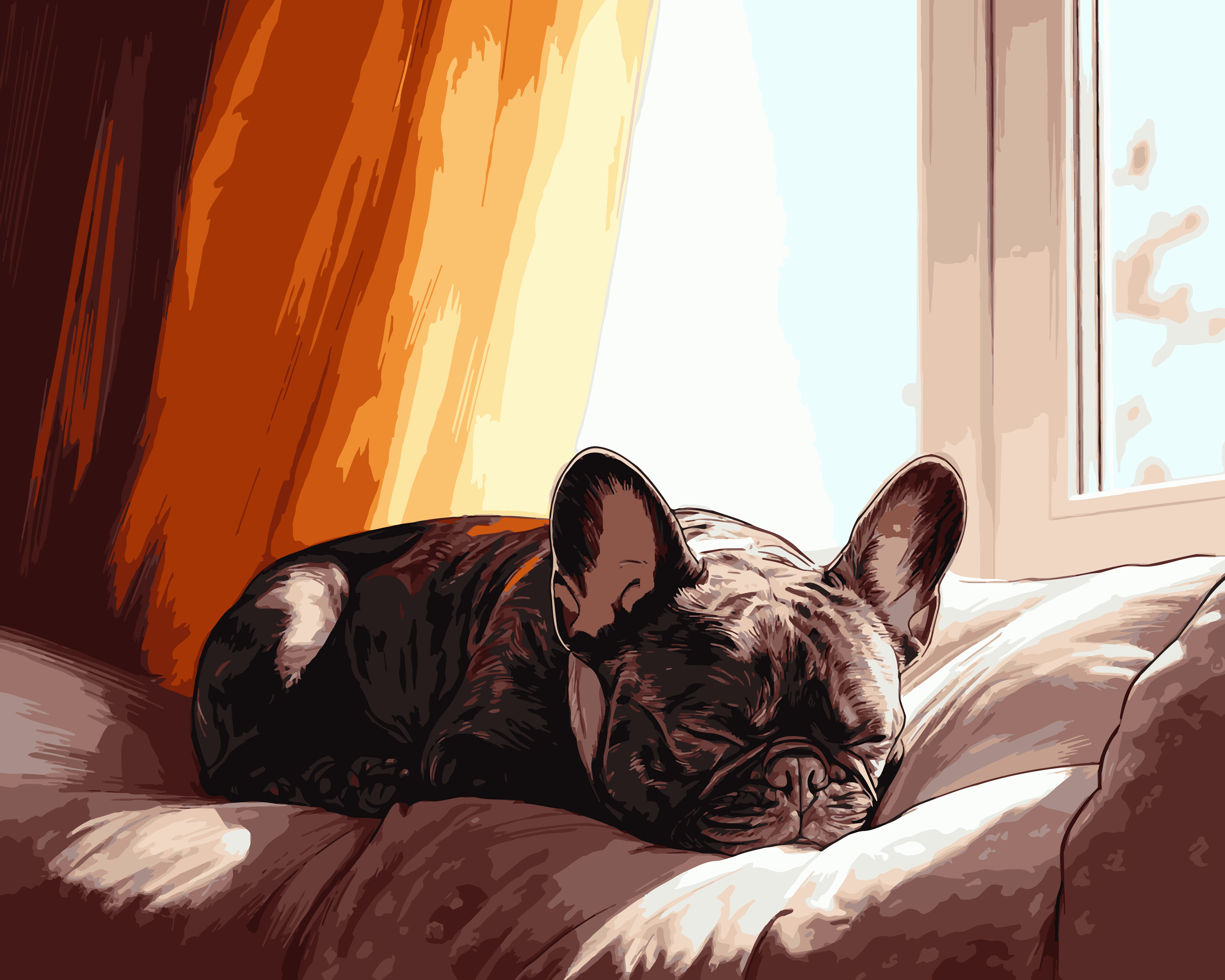 French Bulldog Sunlight