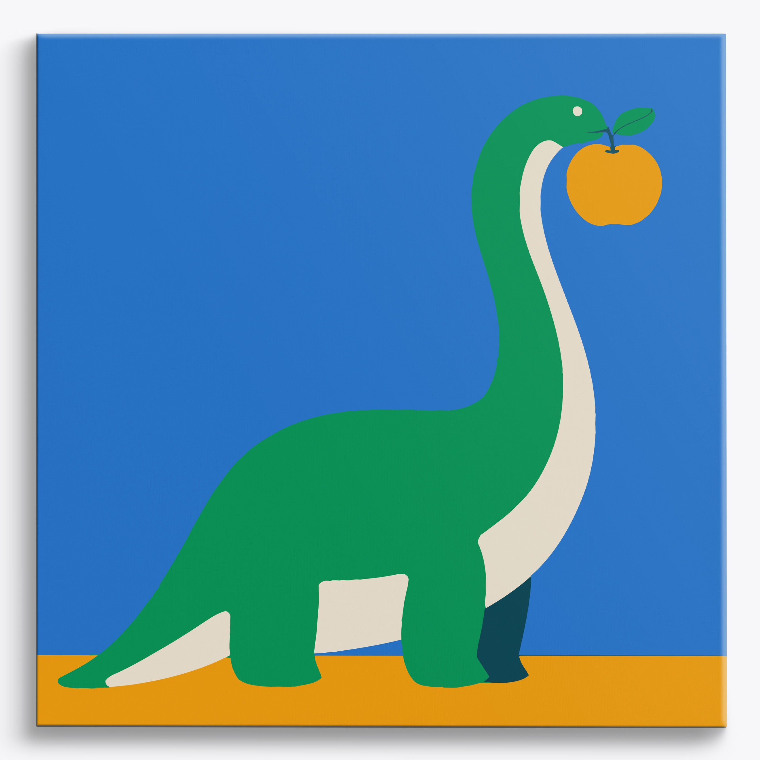 Gentle Brontosaurus No Frame / 40x40cm