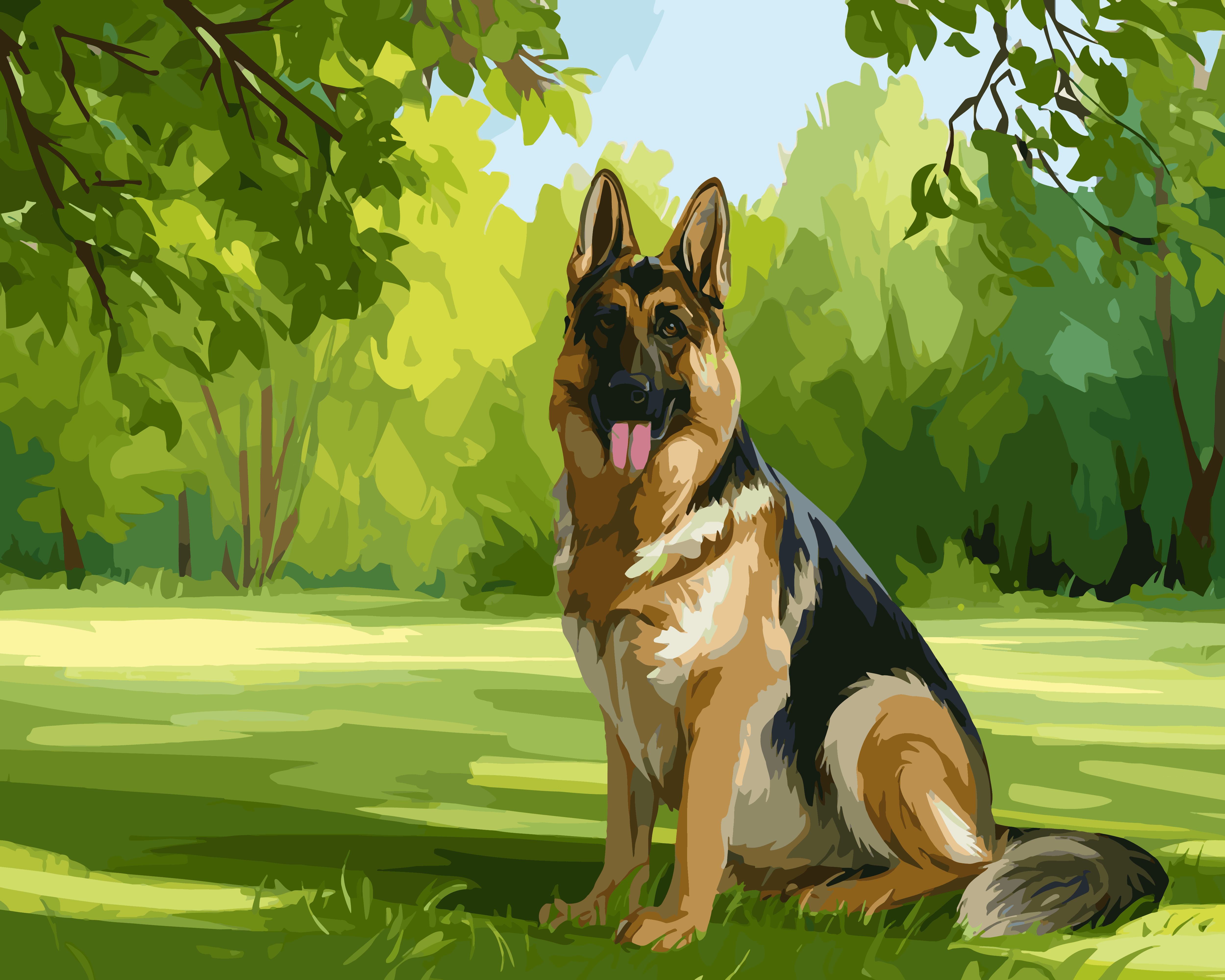 German Shepherd Meadow
