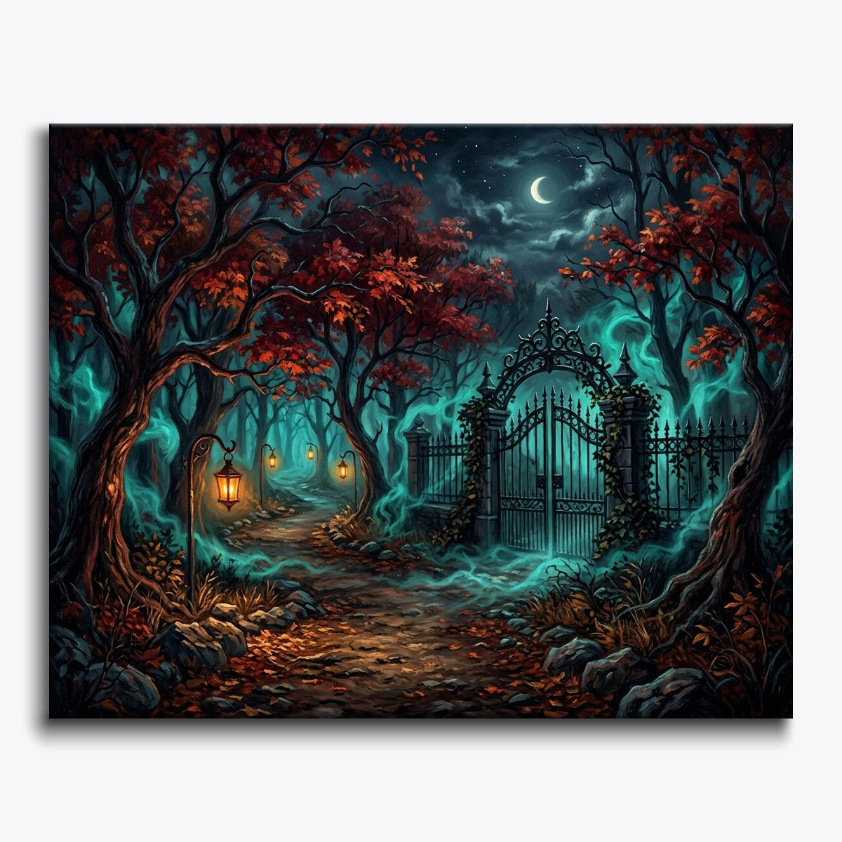 Winding Path Through Haunted Trees
