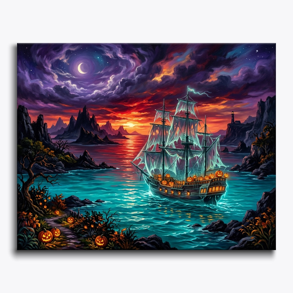 Ghostly Ship On Turquoise Bay