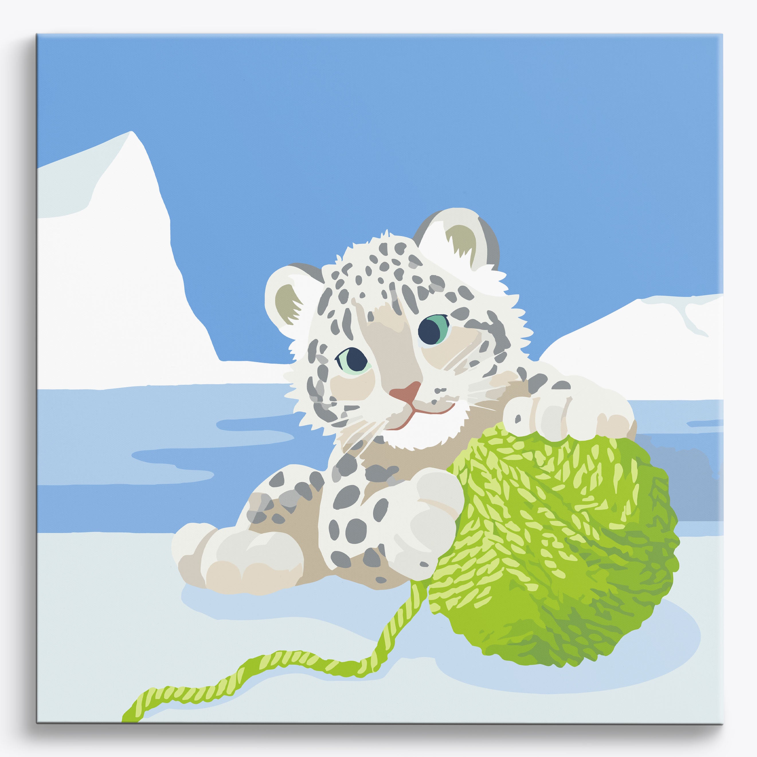 Icy Leopard Fun No Frame / 40x40cm