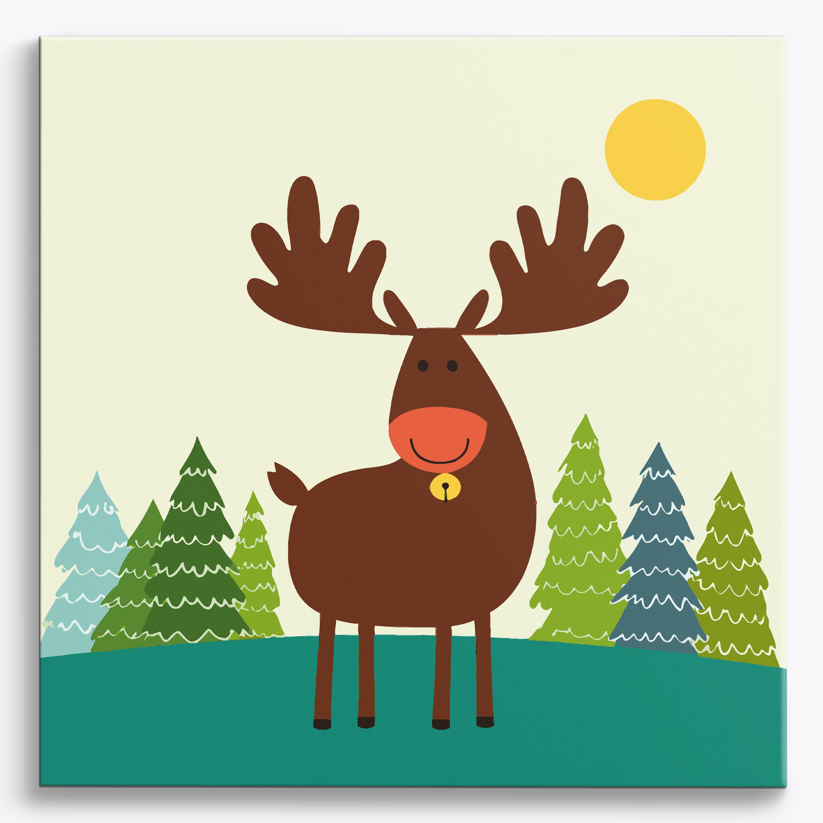 Joyful Moose Dance No Frame / 40x40cm