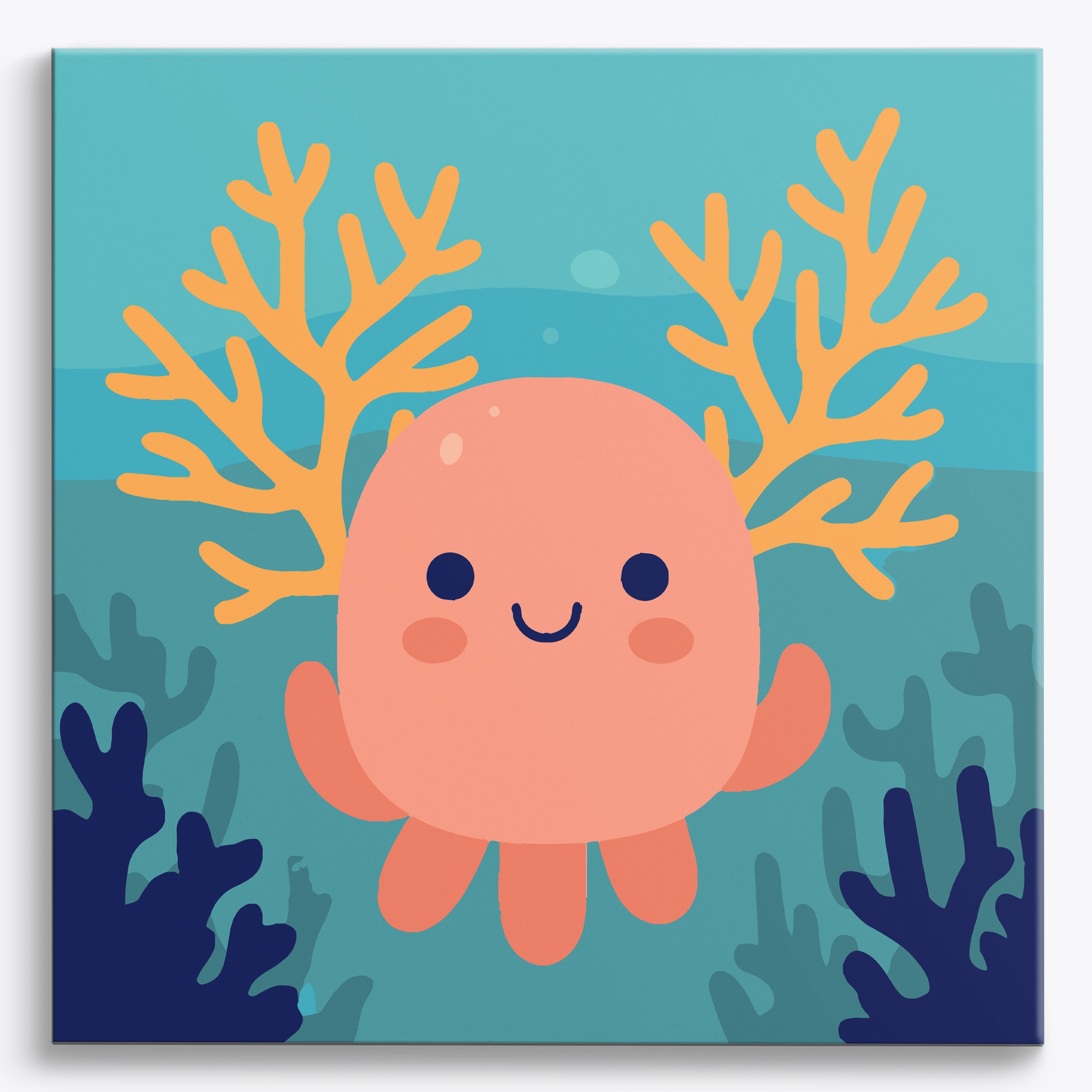 Joyful Squid Dance No Frame / 40x40cm