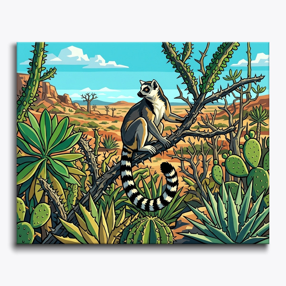 Lemur in Desert