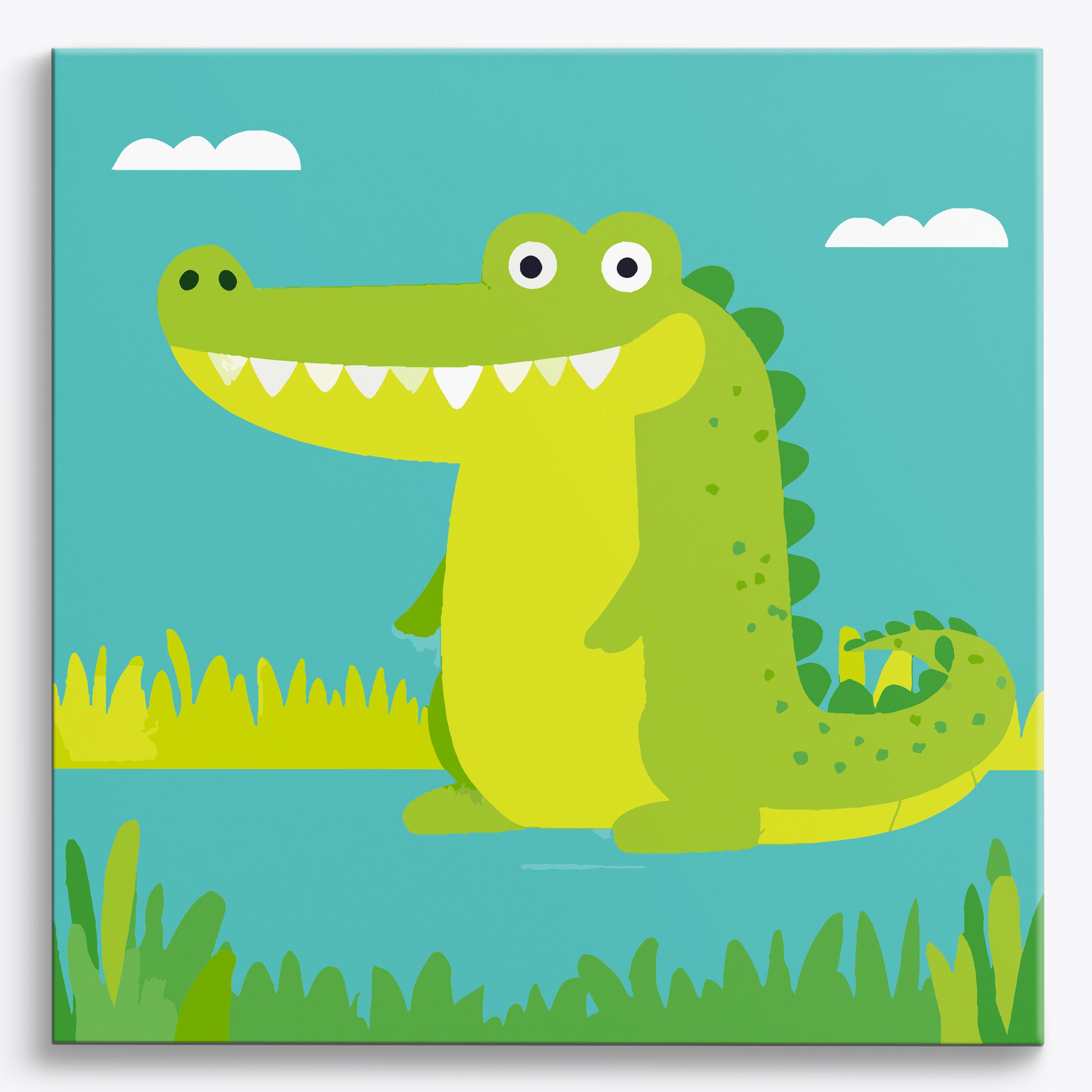 Lively Crocodile Celebration No Frame / 40x40cm