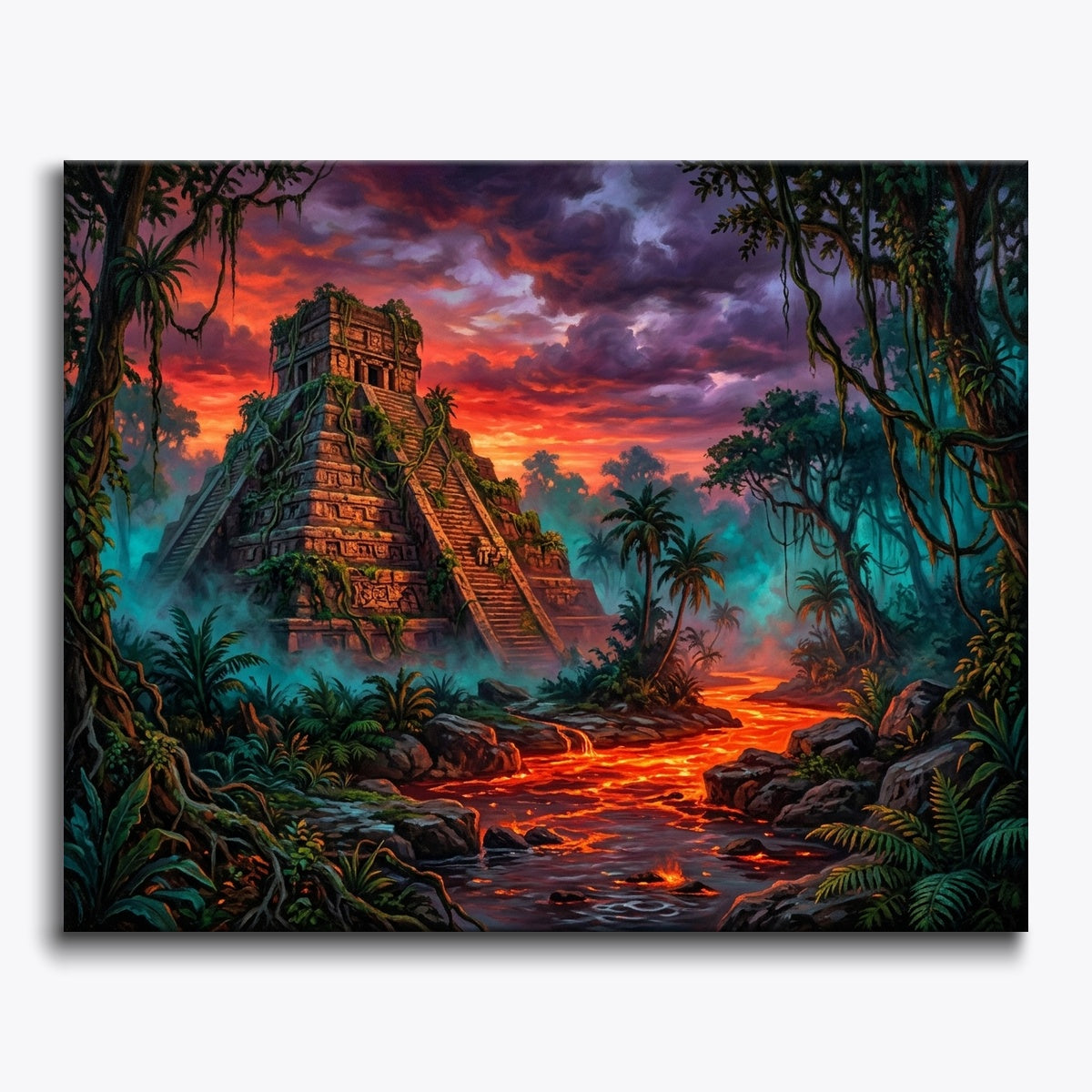 Ancient Pyramid By Lava Canal