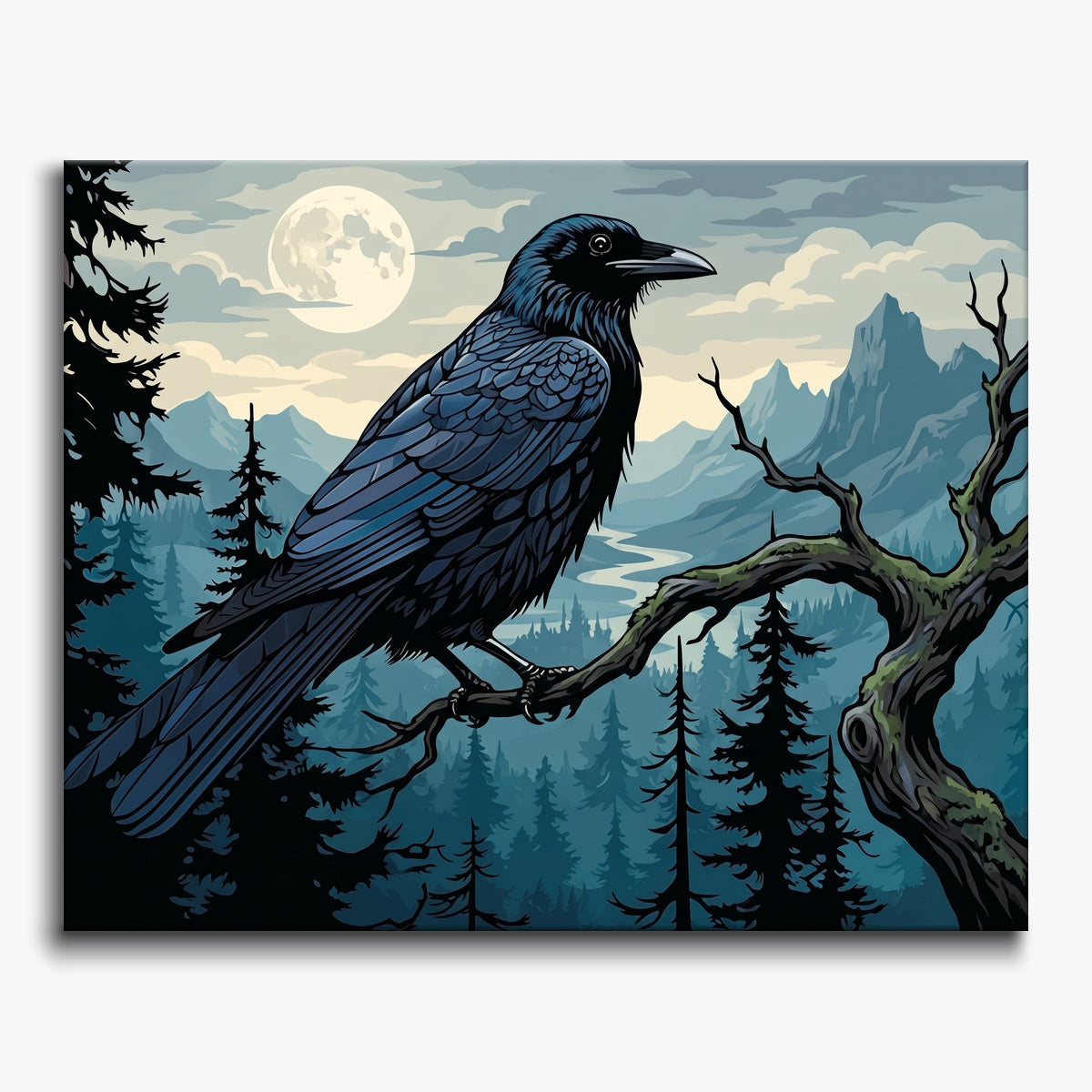 Mountain Raven Scene