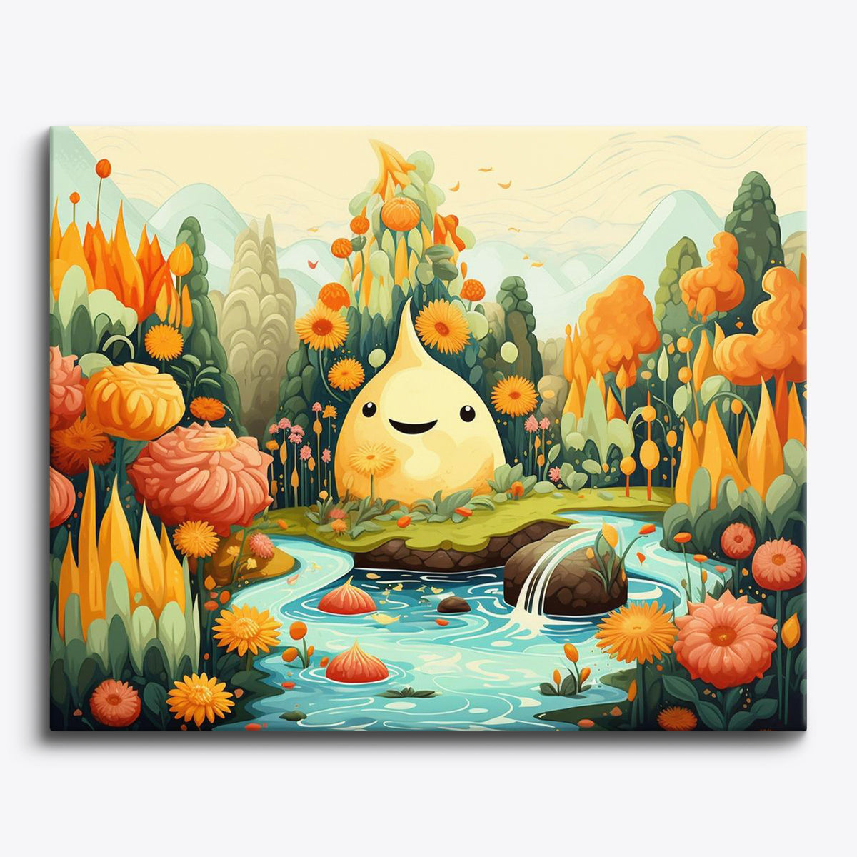 Mountain Monster Garden | Paint by Numbers Kit by Craftoria