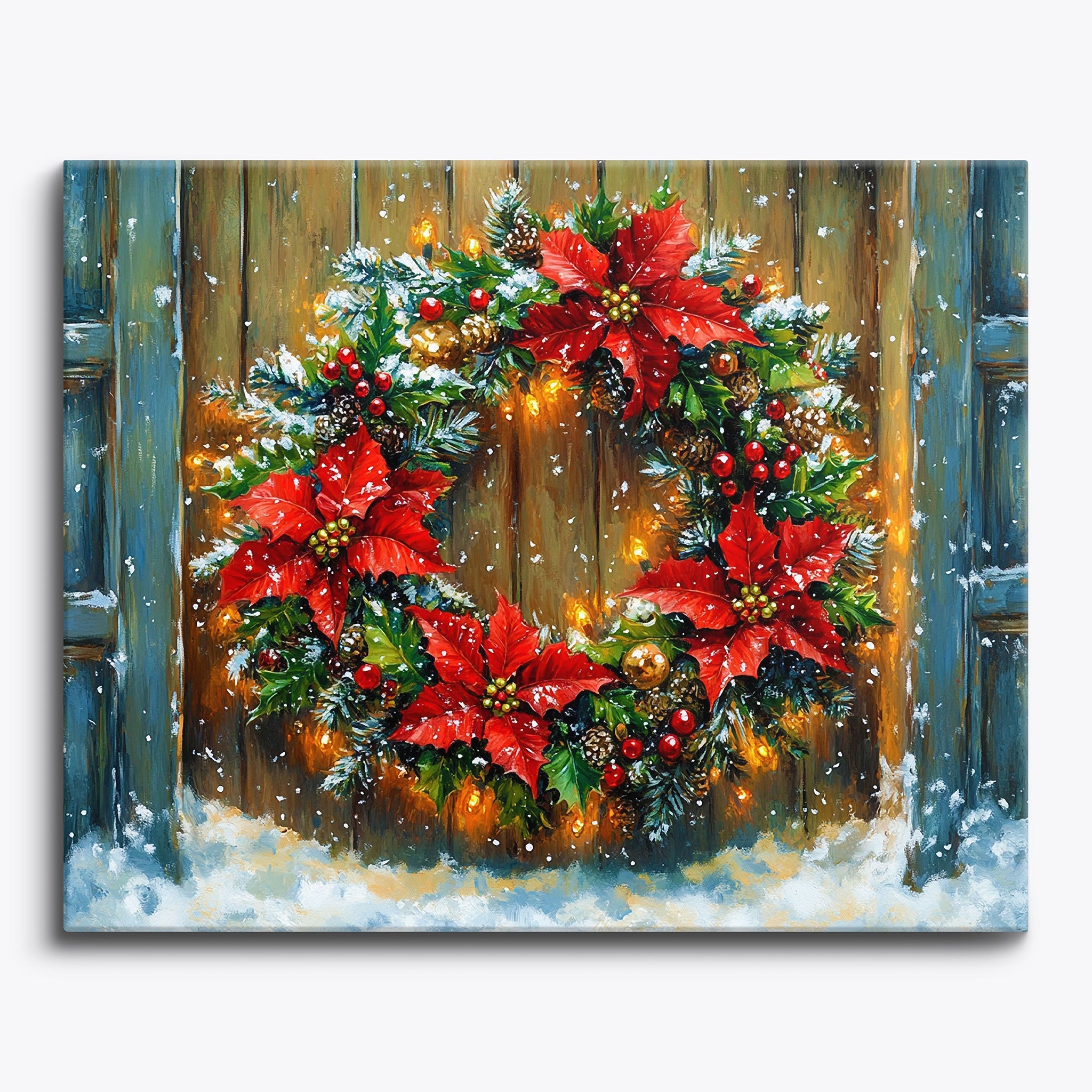 Poinsettia Delight | Paint by Numbers Kit by Craftoria