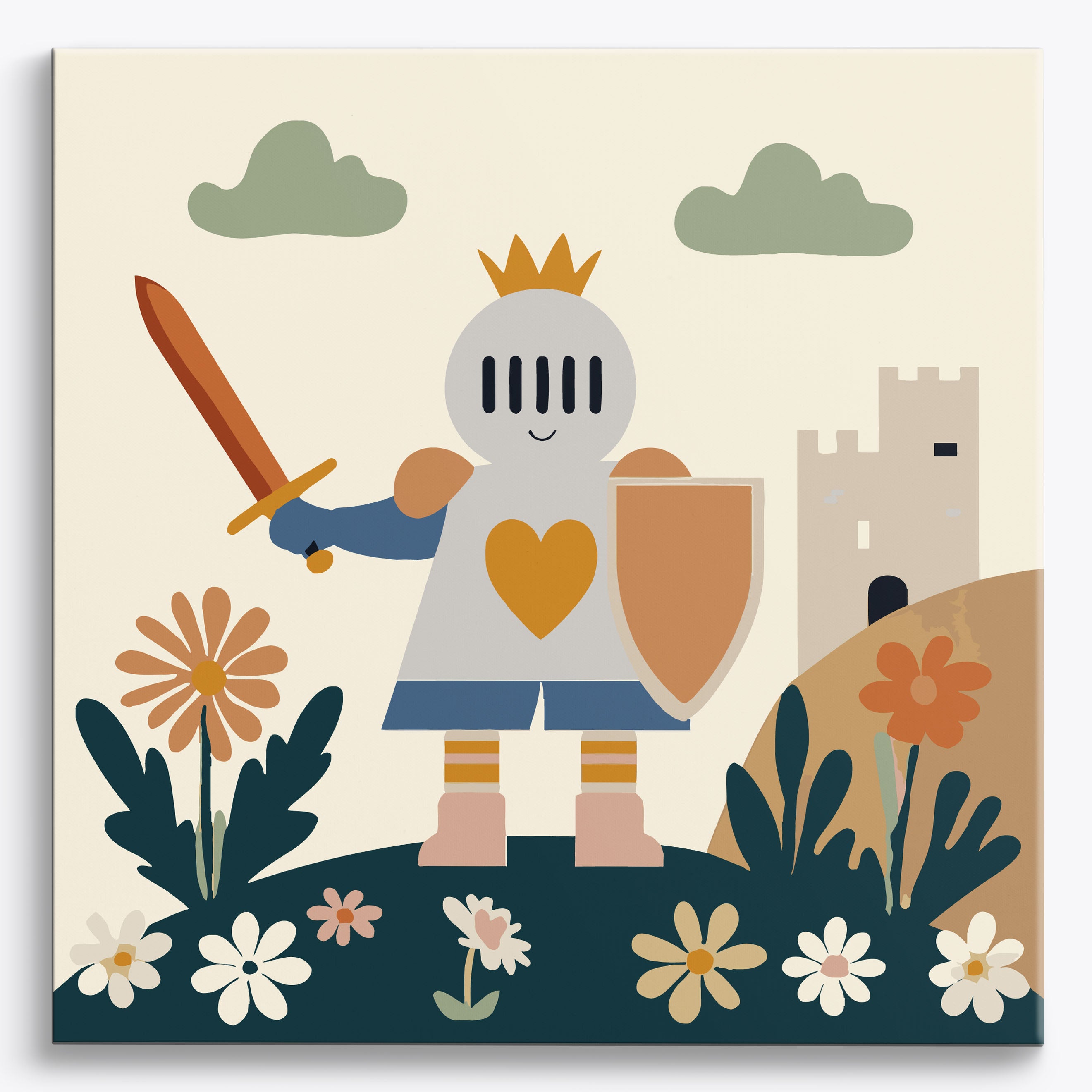 Proud Meadow Knight No Frame / 40x40cm