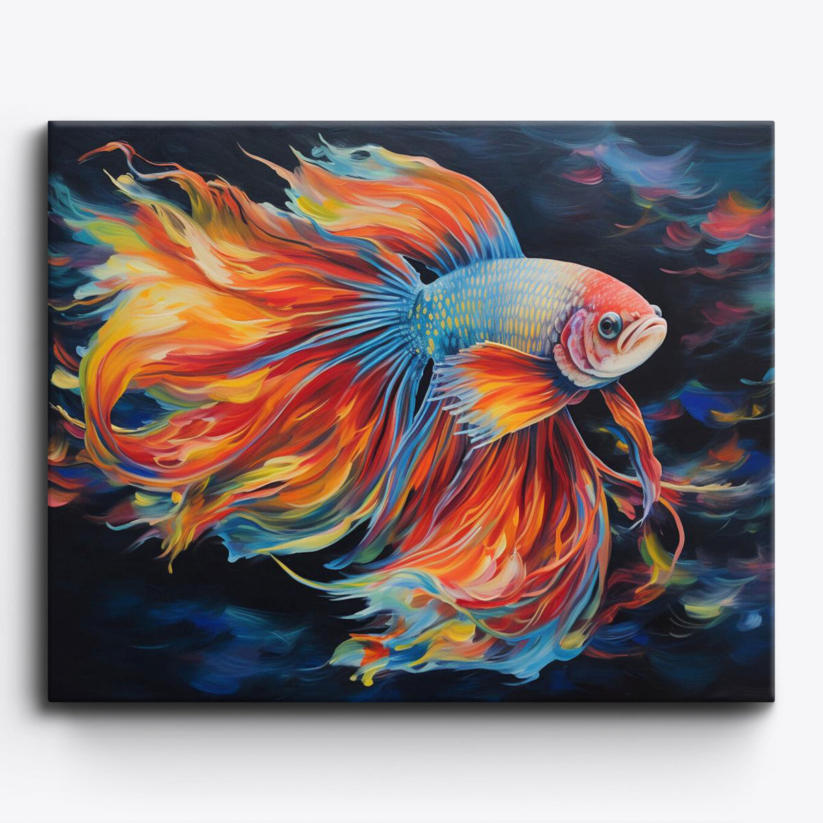 Rainbow Beta Fish | Paint by Numbers Kit by Craftoria