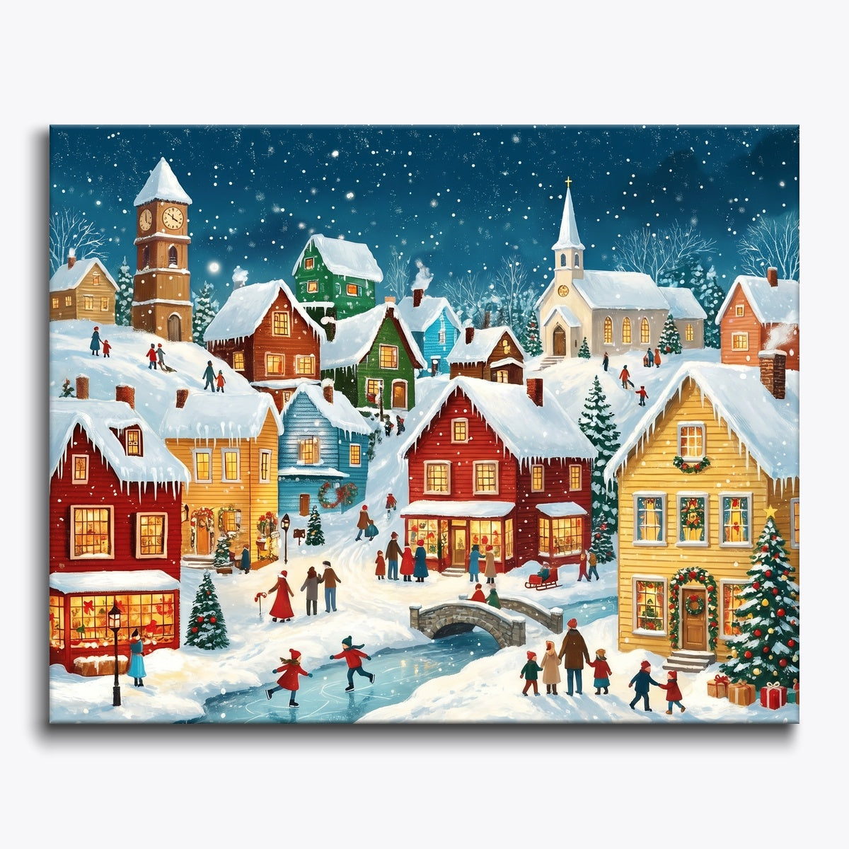 Snowy Town Square