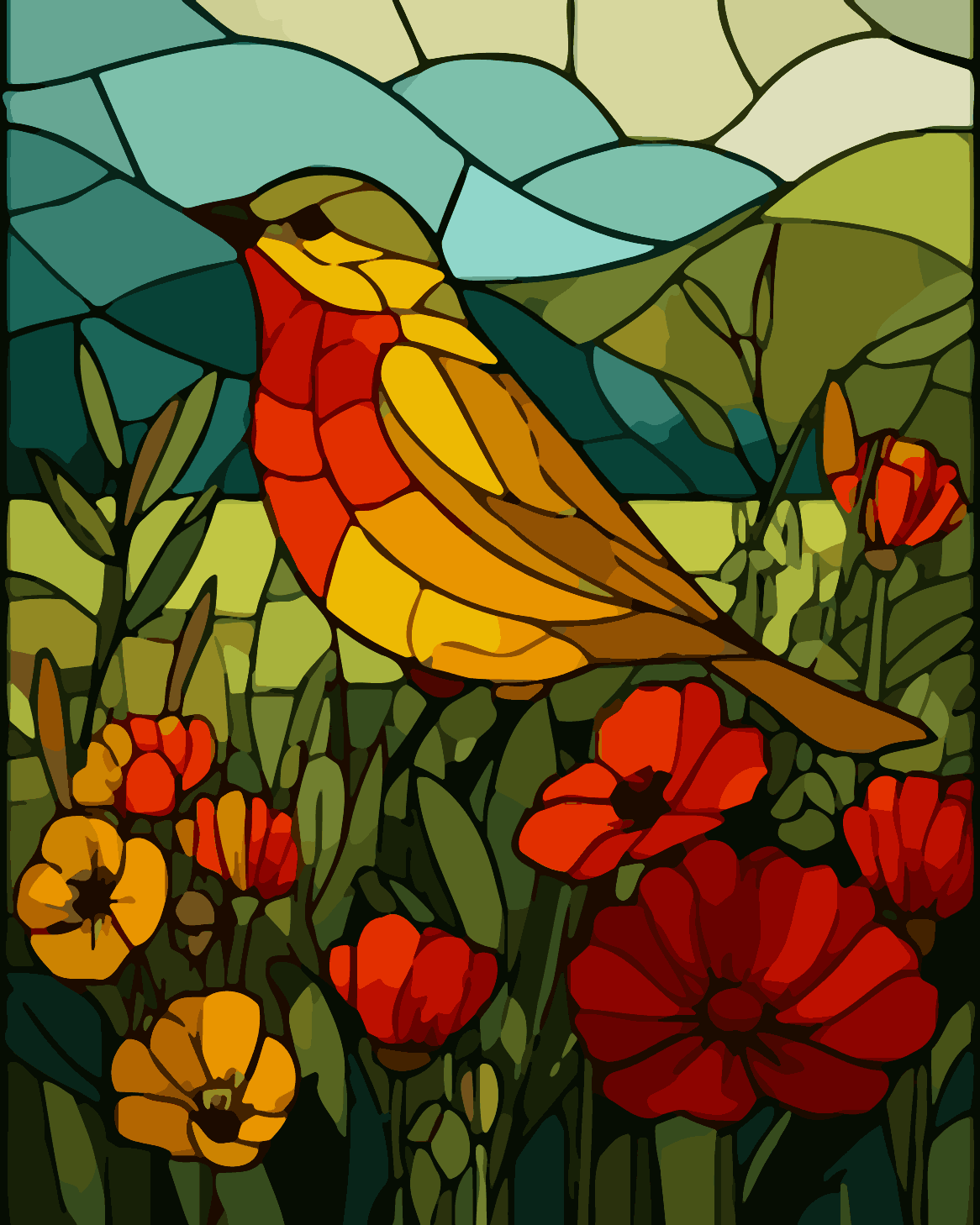 Stainedglass Bird
