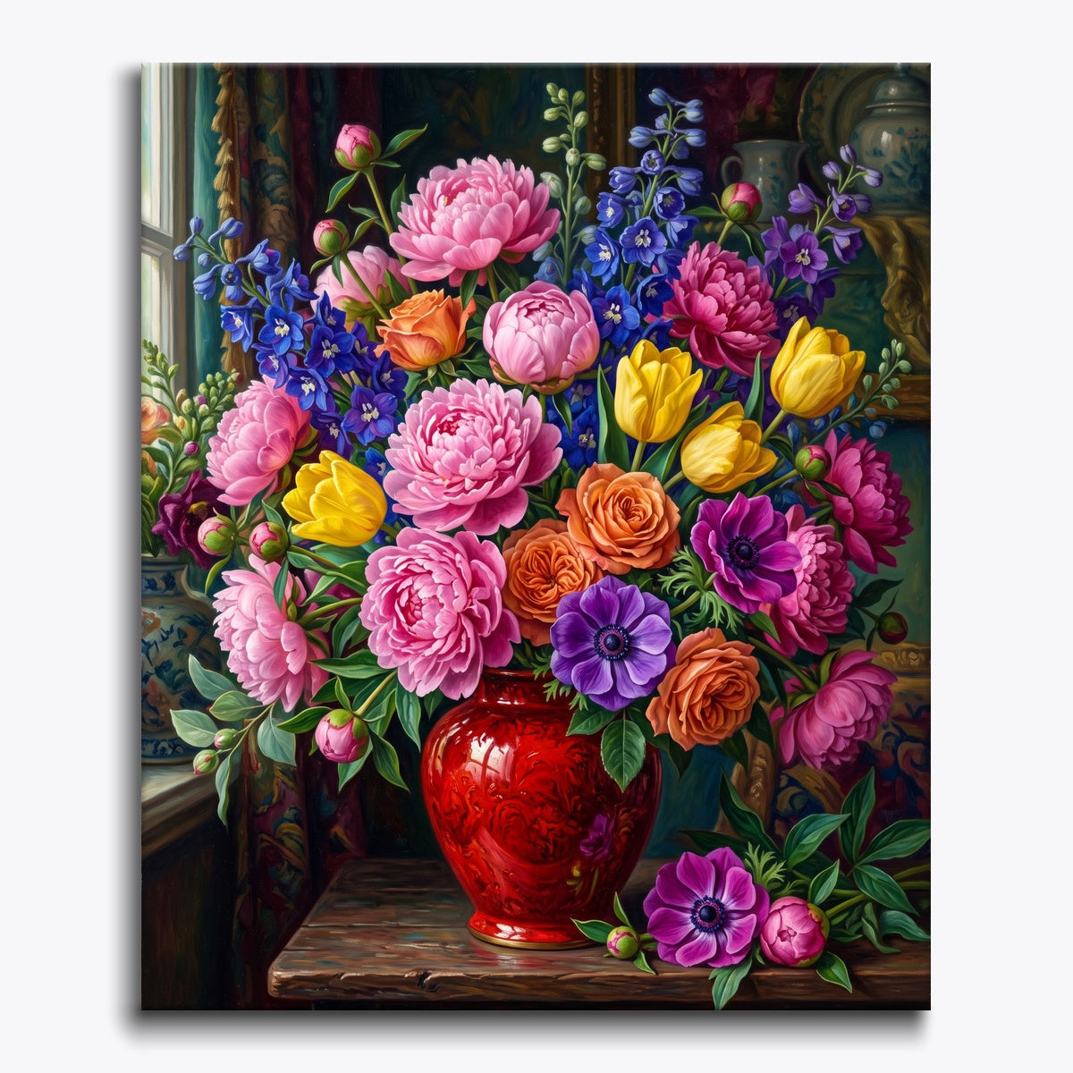 Lacquered Floral Symphony